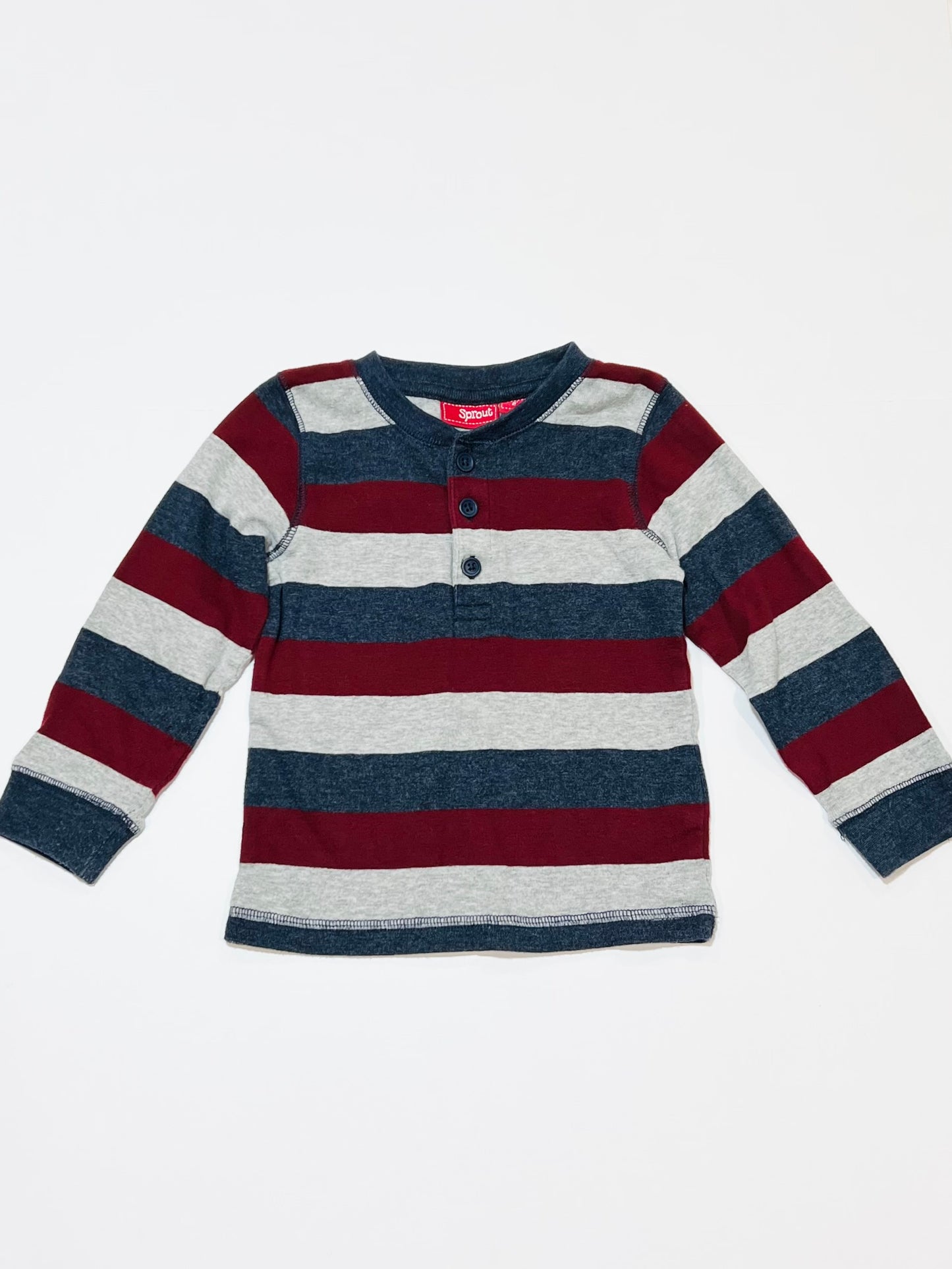 Striped henley top - Size 2