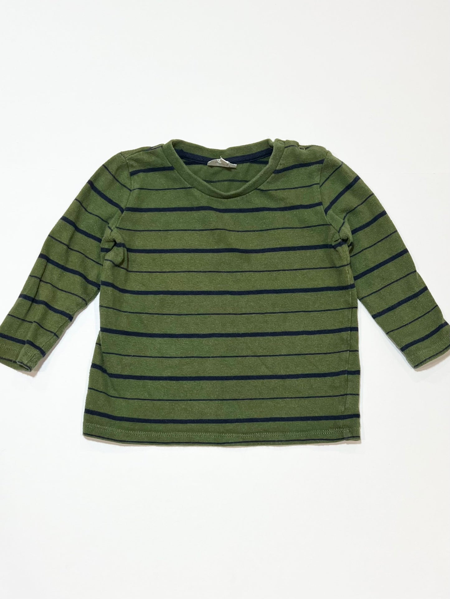 Green striped top - Size 2