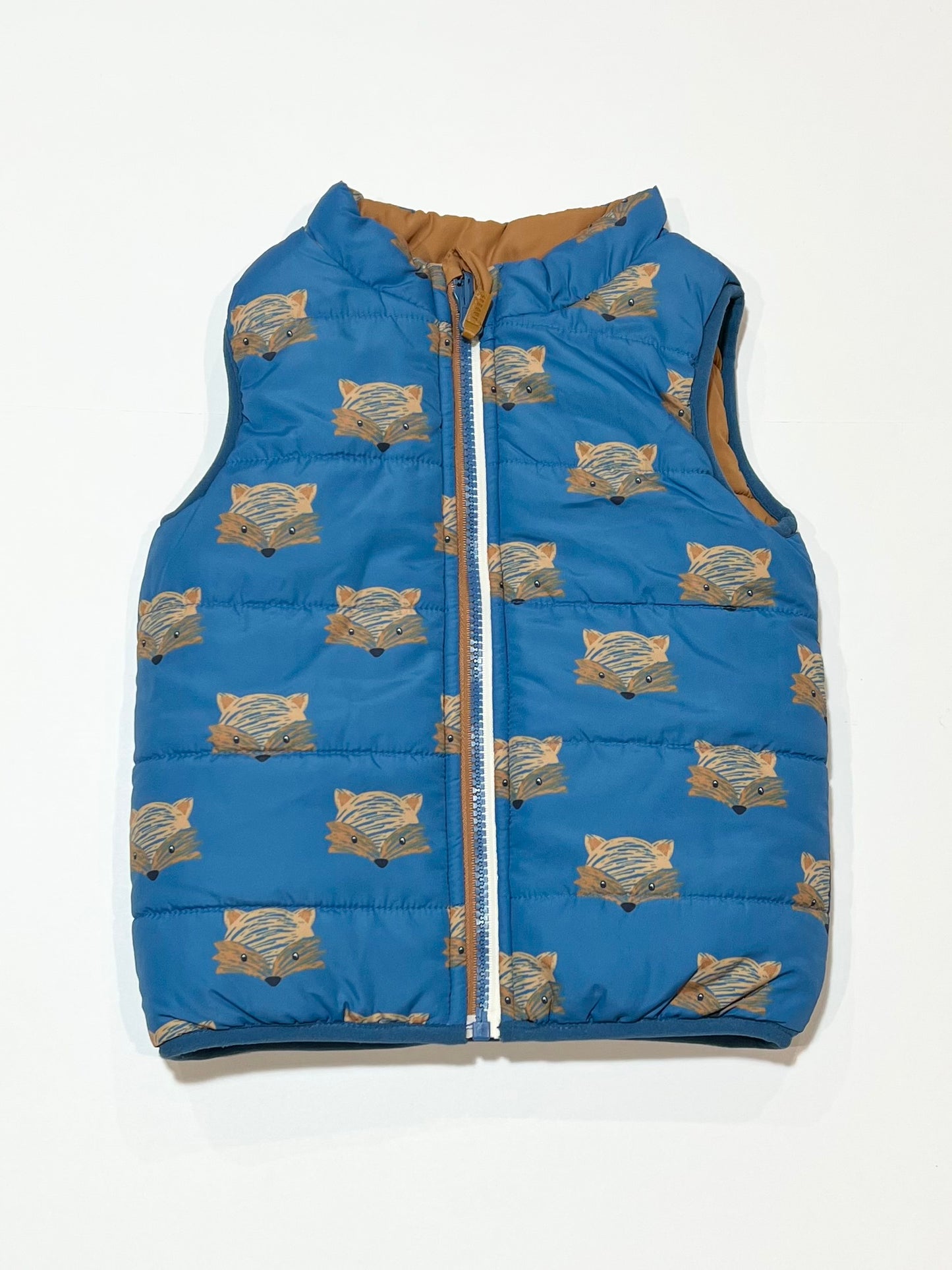 Reversible fox puffer vest - Size 2