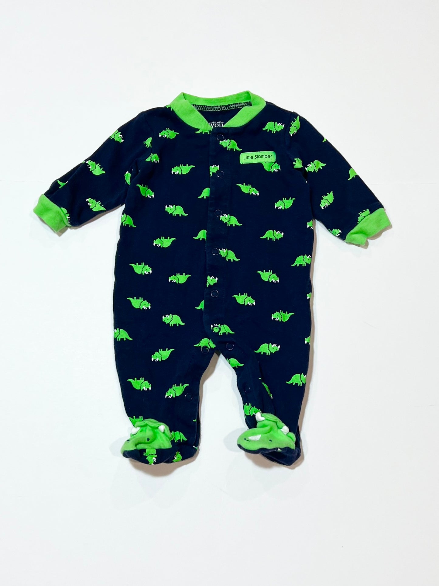 Green dino onesie - Size 000