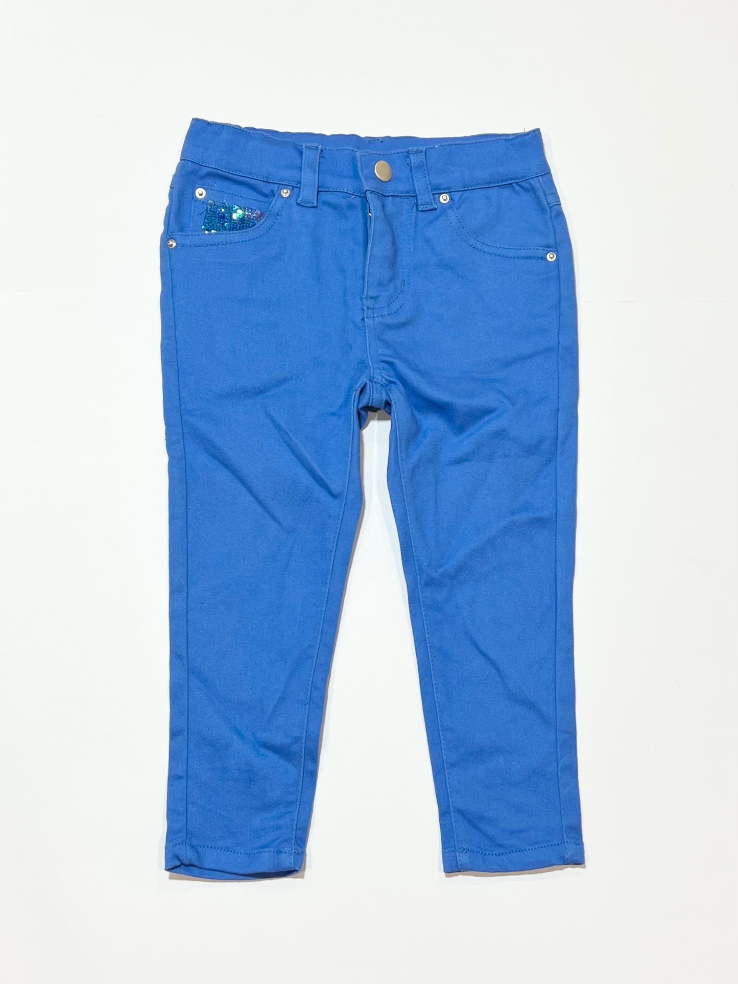 Blue sequin pants - Size 2
