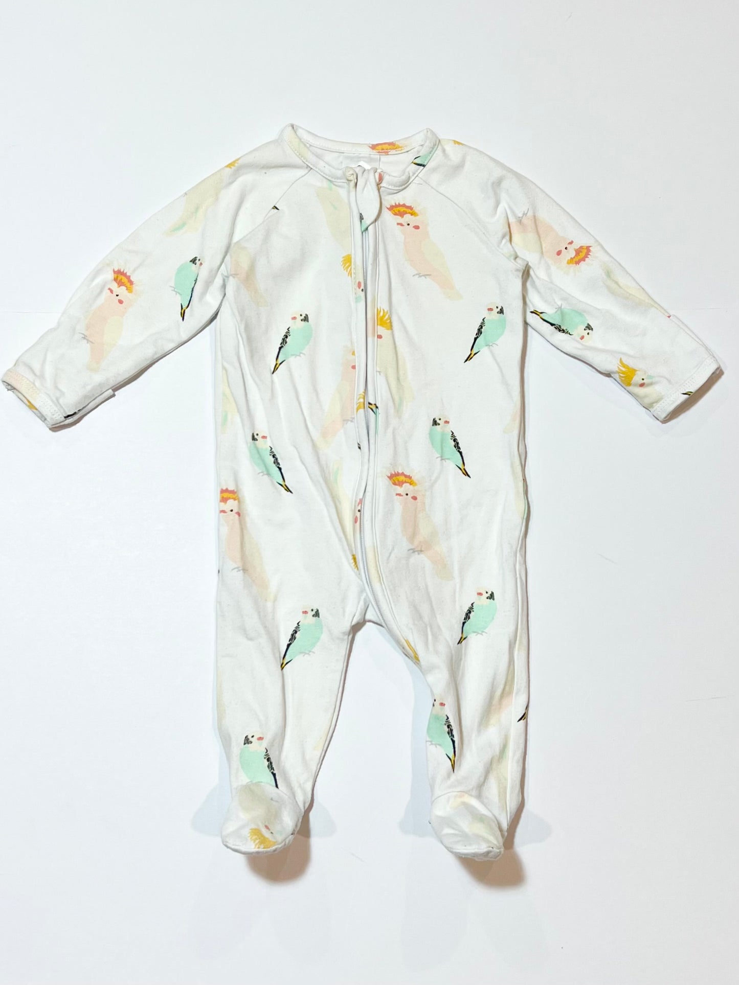 Birds zip onesie - Size 000
