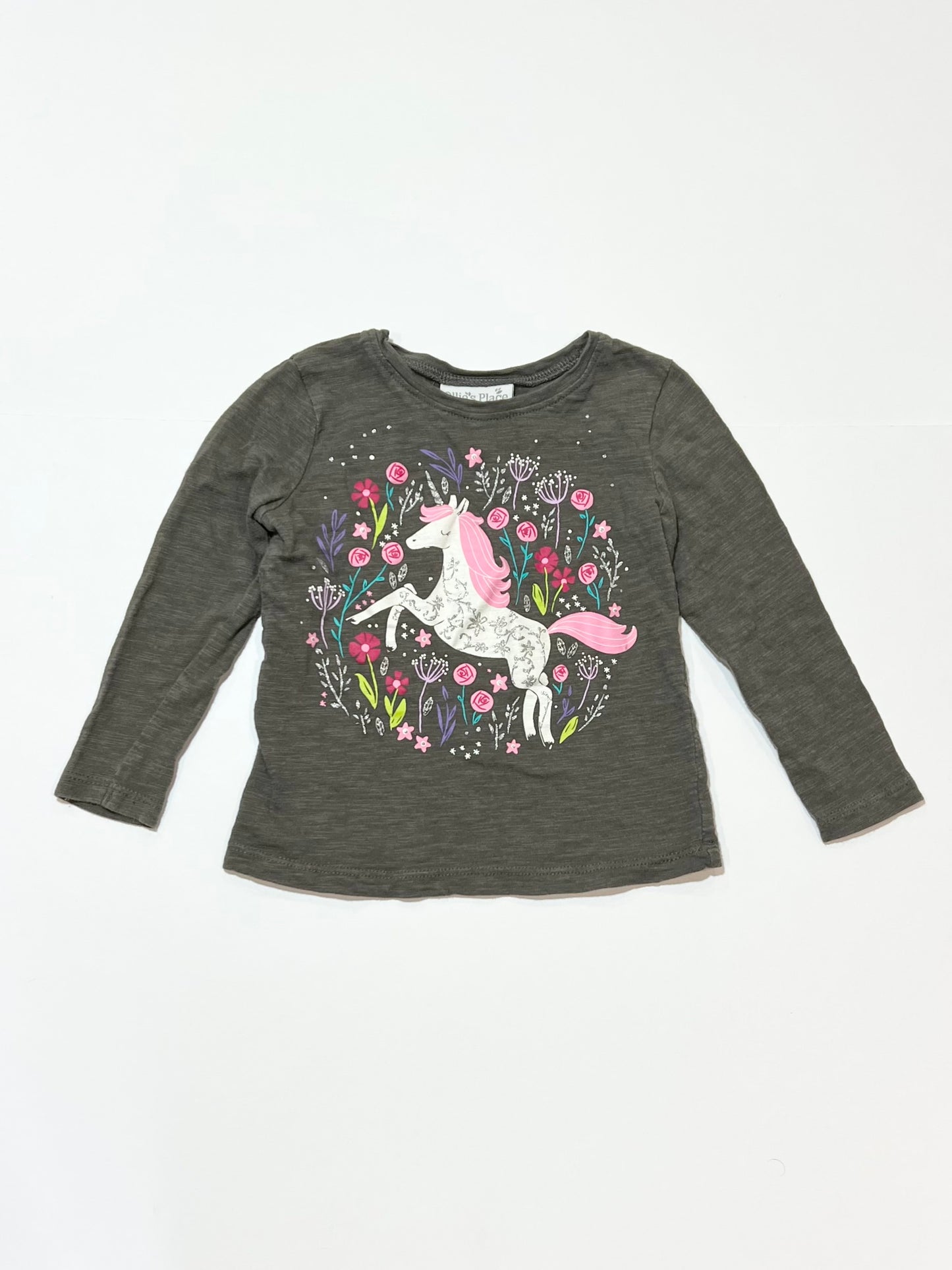 Glitter unicorn top - Size 2