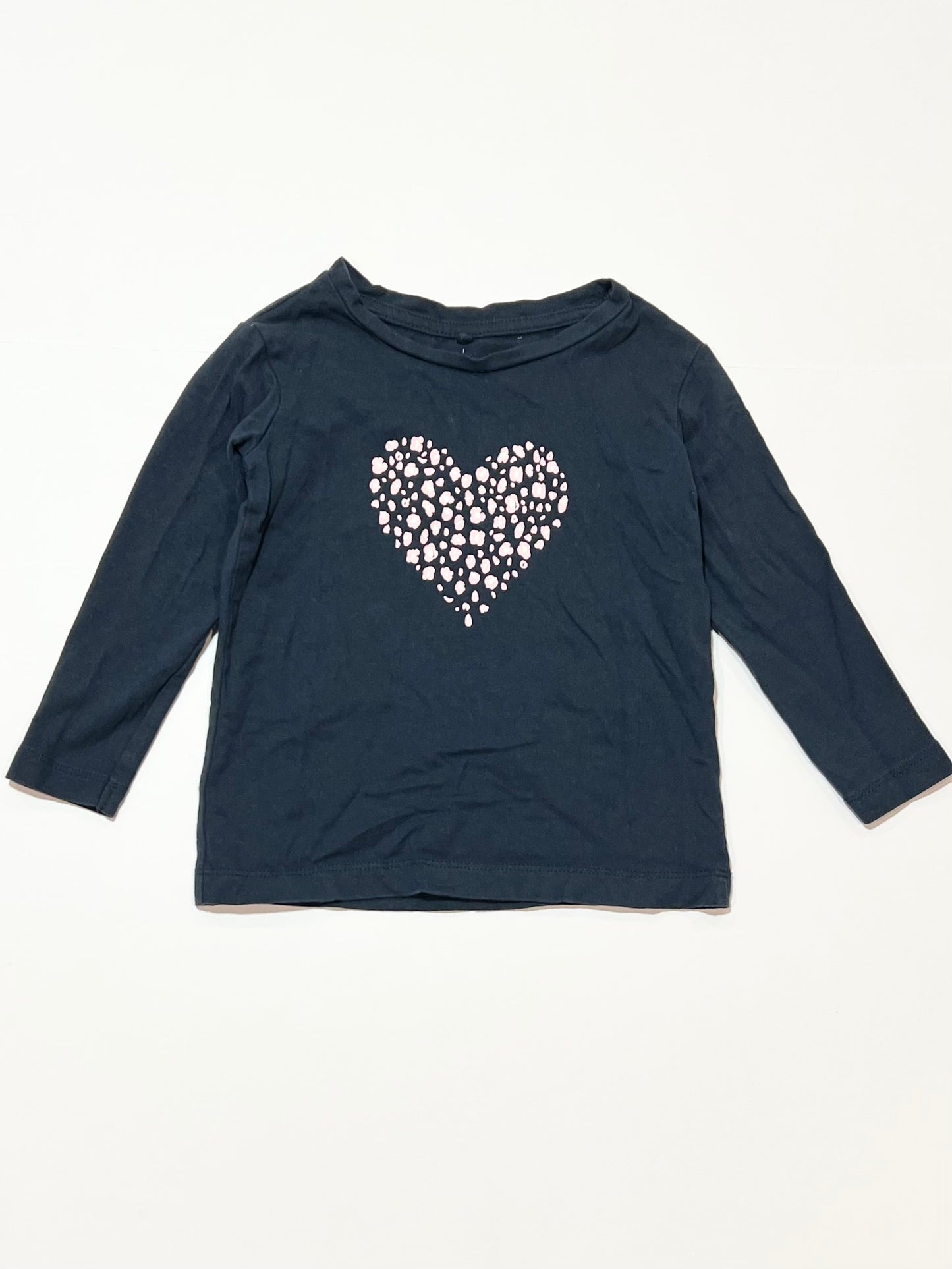 Navy heart top - Size 2