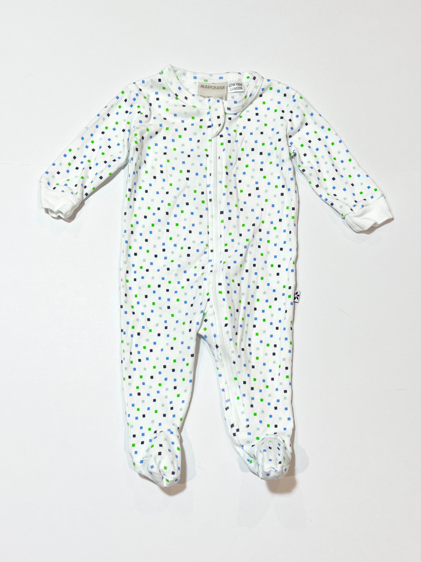Squares zip onesie - Size 000