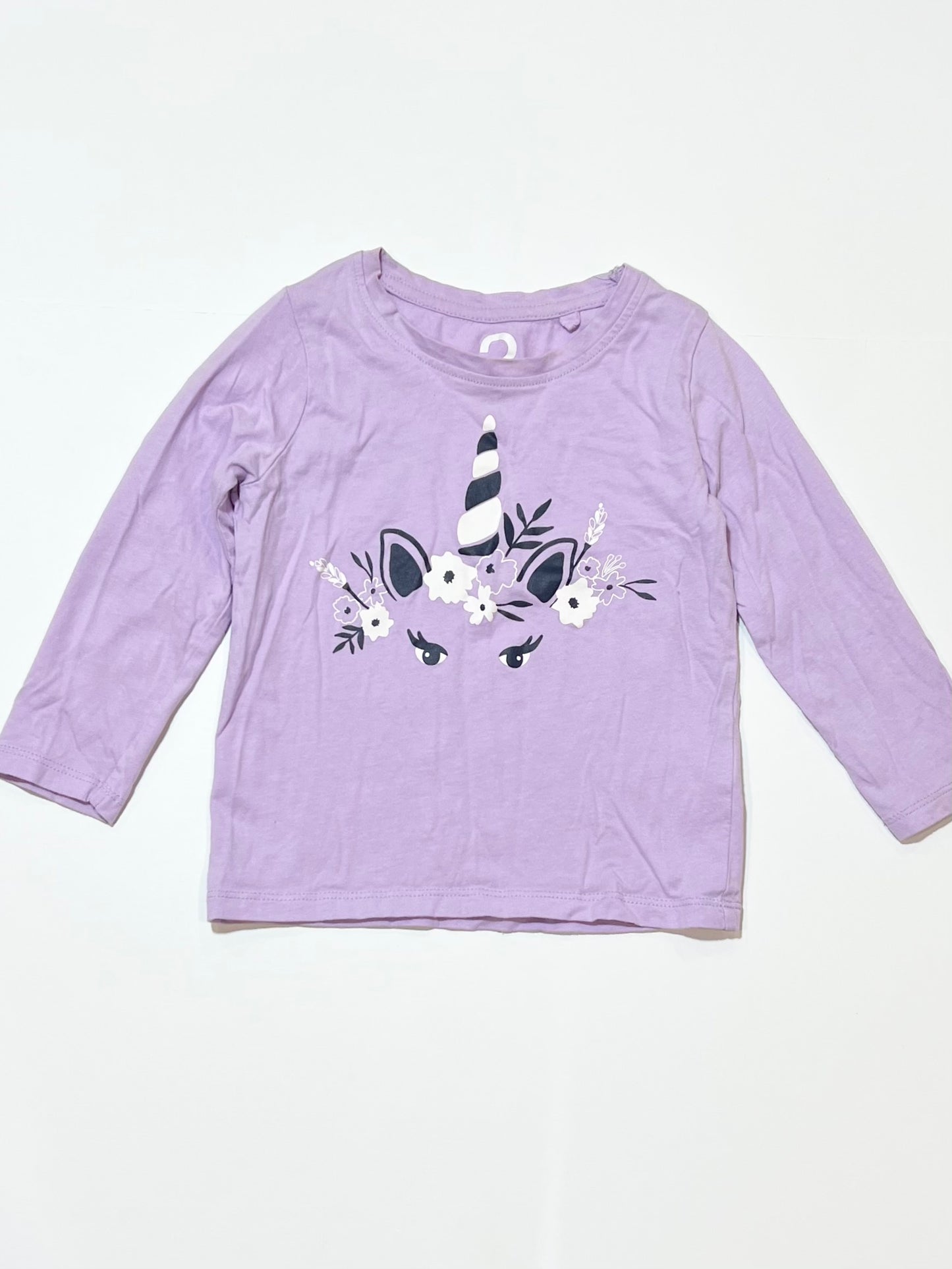 Purple unicorn top - Size 2