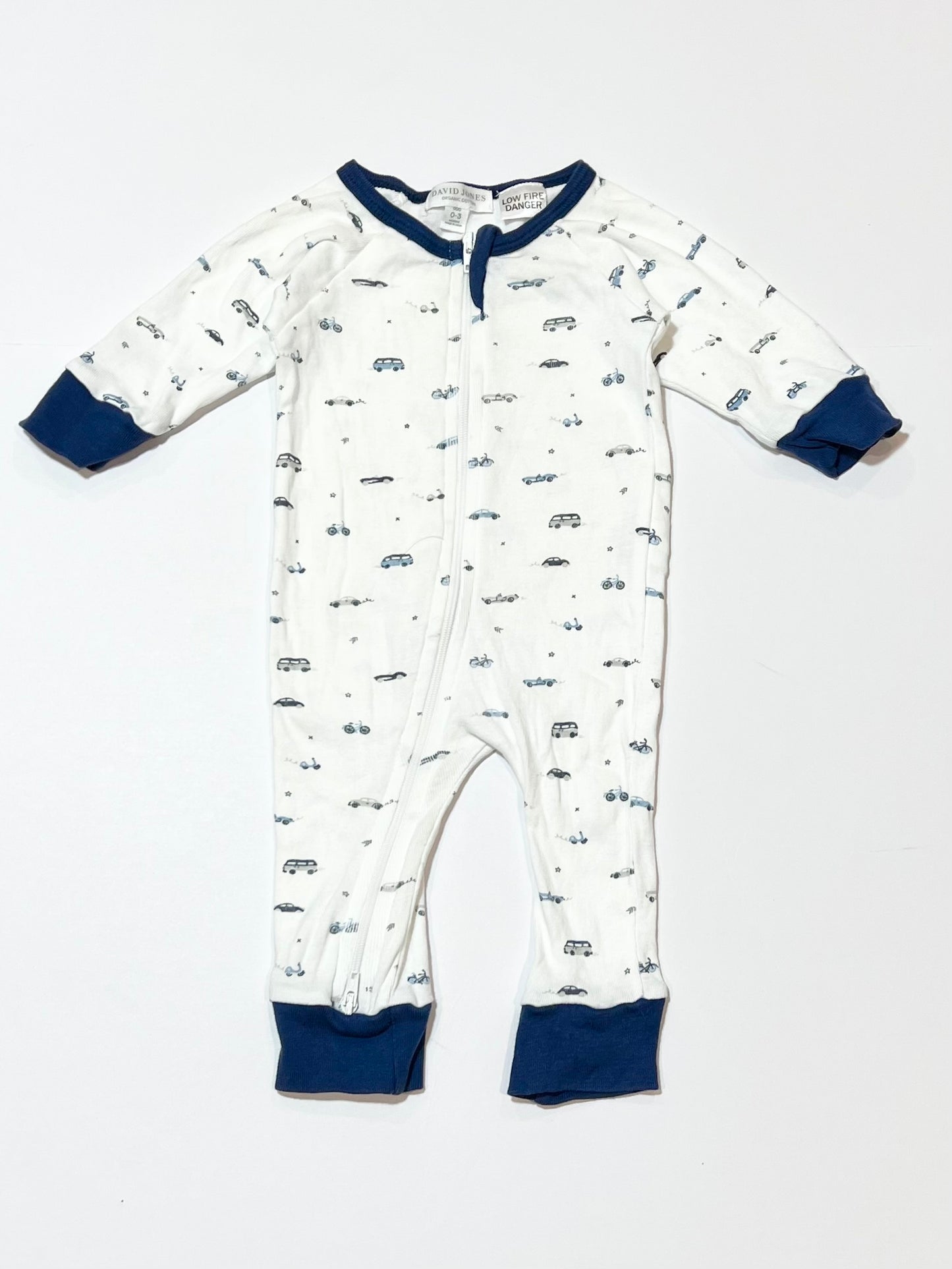 Vehicles zip onesie - Size 000