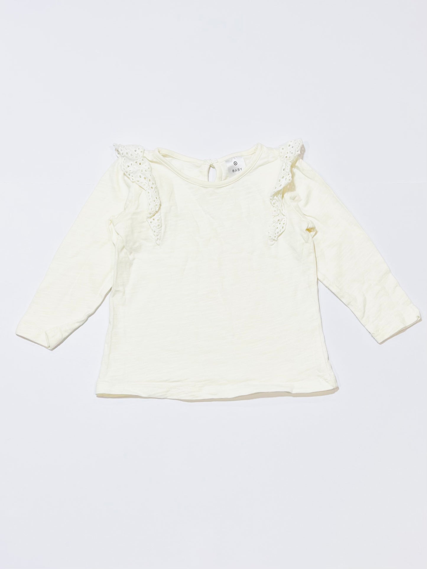 White ruffle top - Size 2