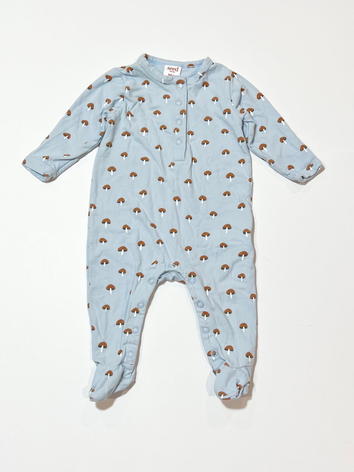 Blue mushrooms onesie - Size 000