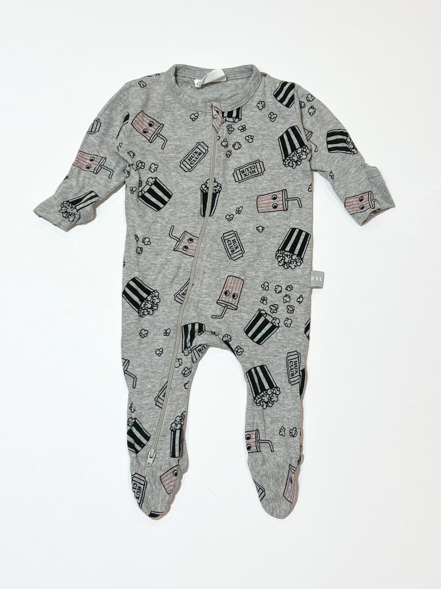 Popcorn zip onesie - Size 000