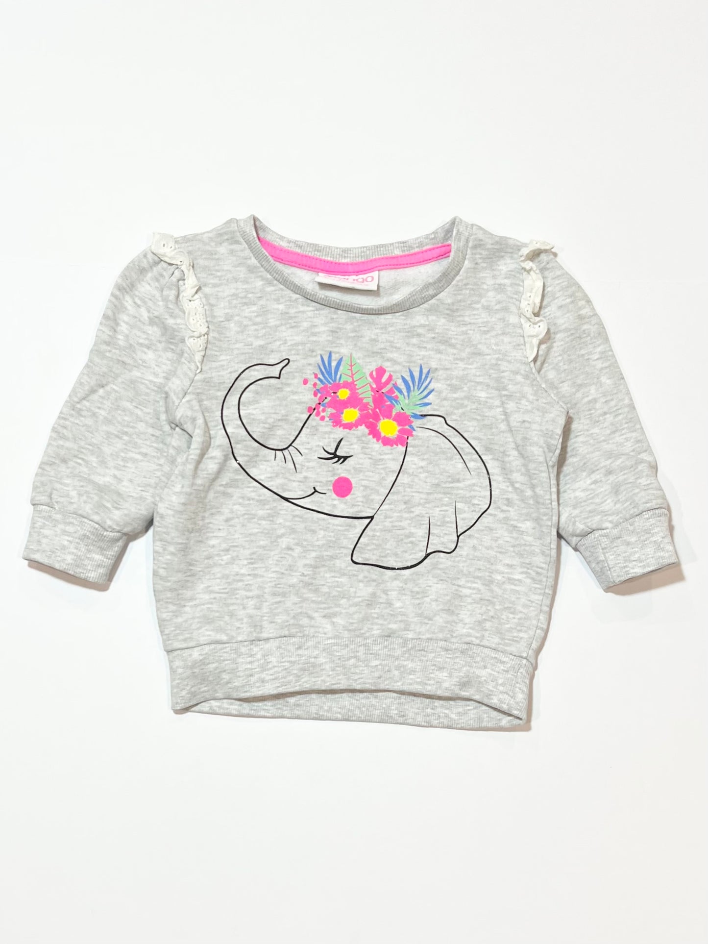 Grey elephant sweater - Size 2