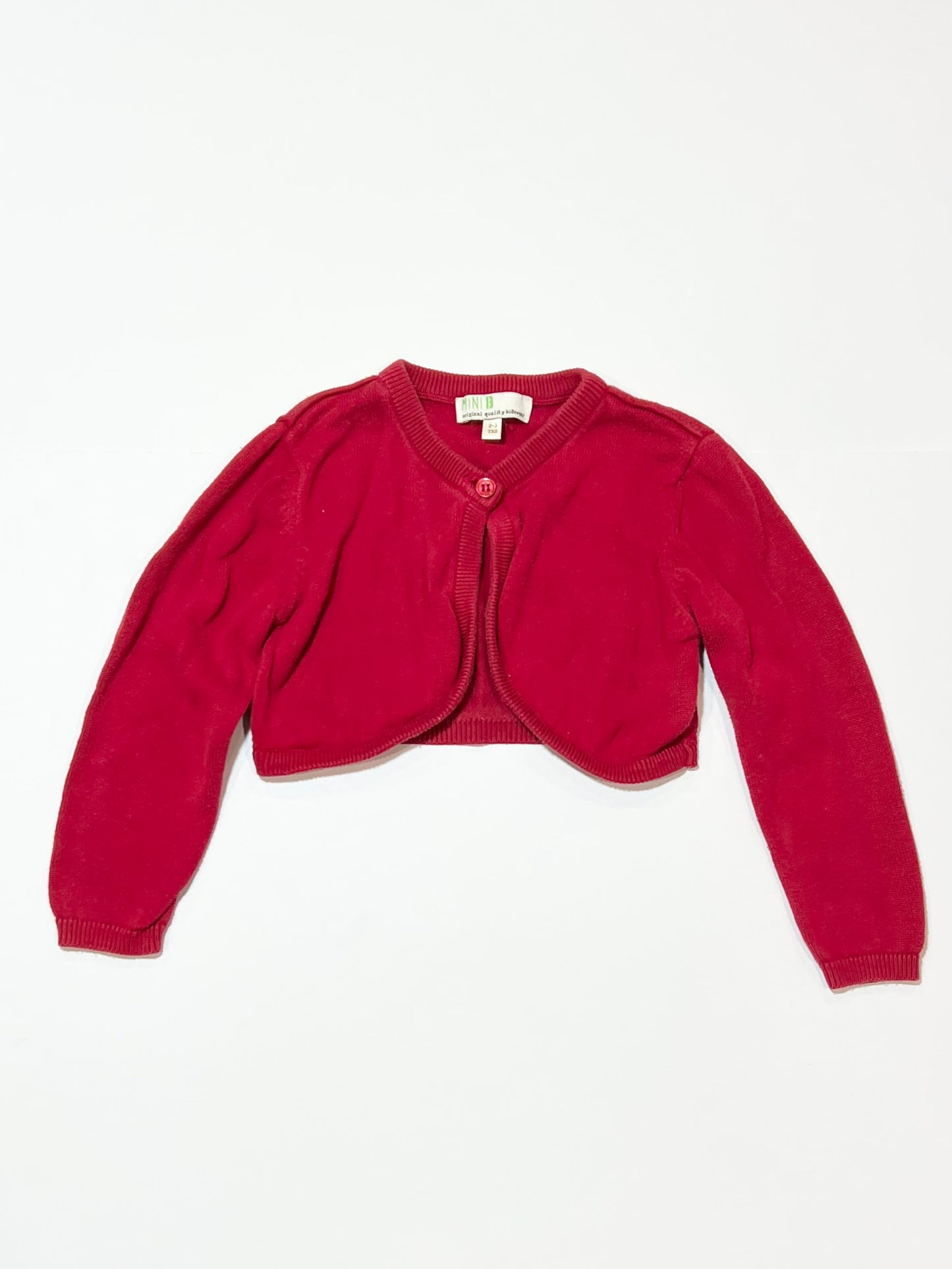 Red cropped cardigan - Size 2-3