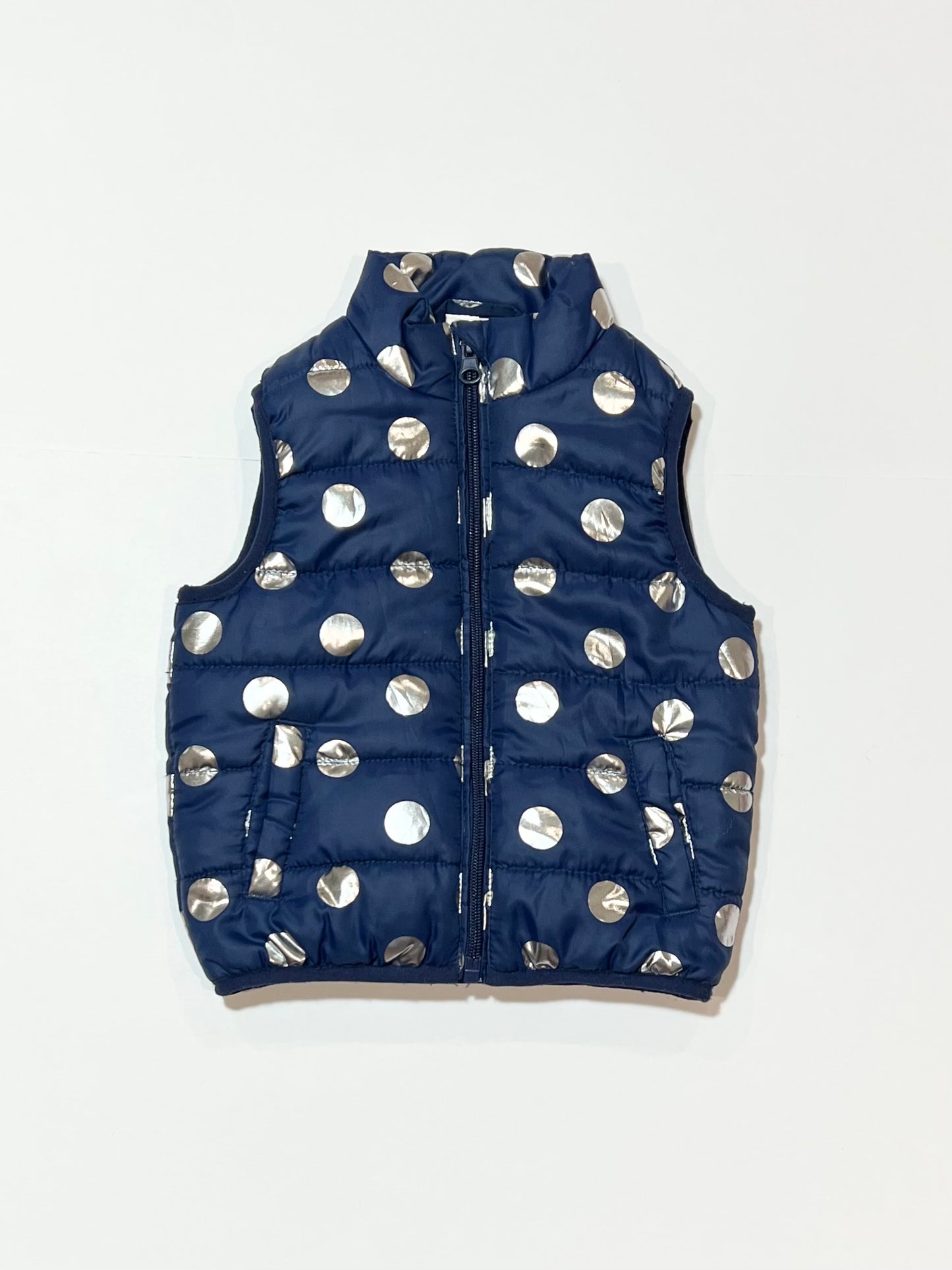 Spotty puffer vest - Size 2