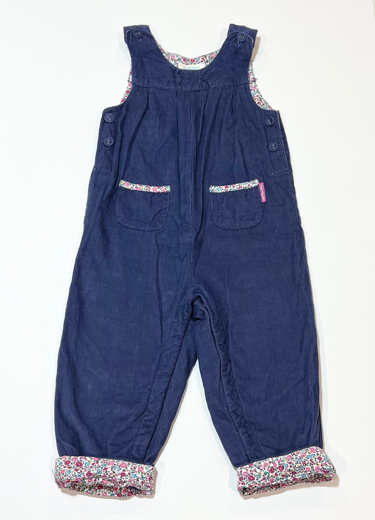 Blue corduroy overalls - Size 2-3