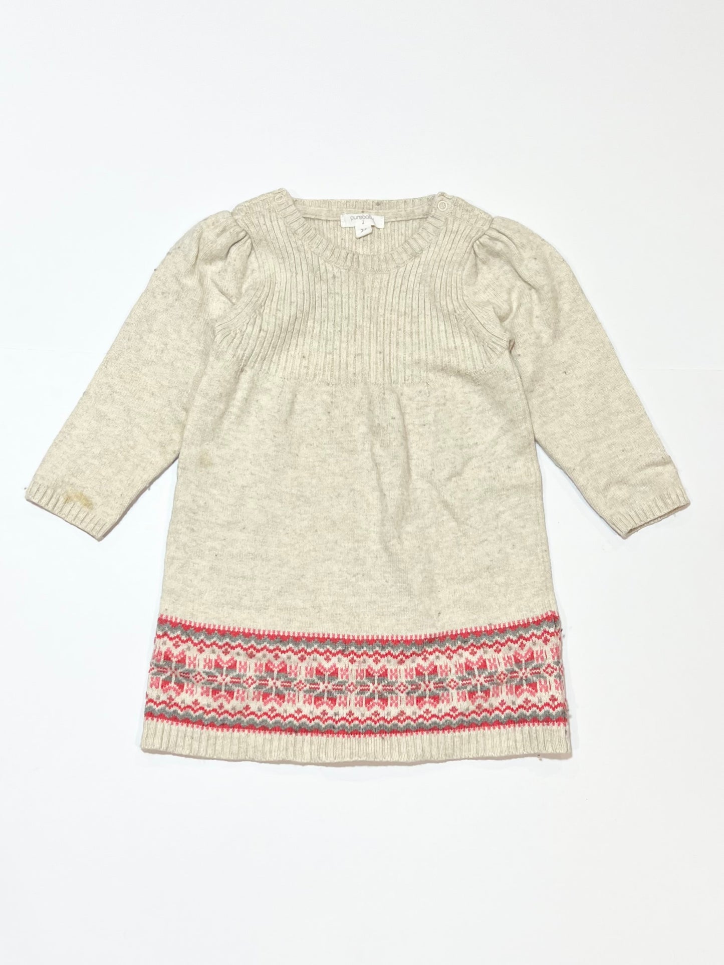 Tan knit dress - Size 2