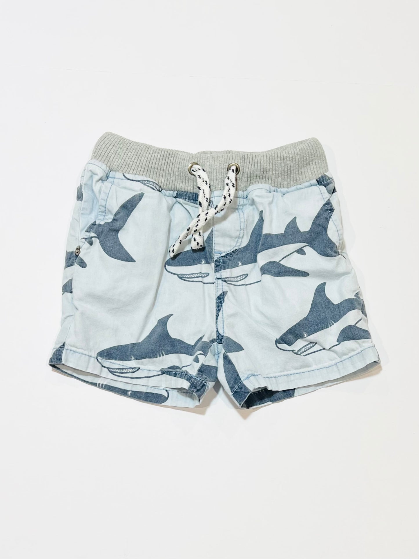 Blue shark shorts - Size 3