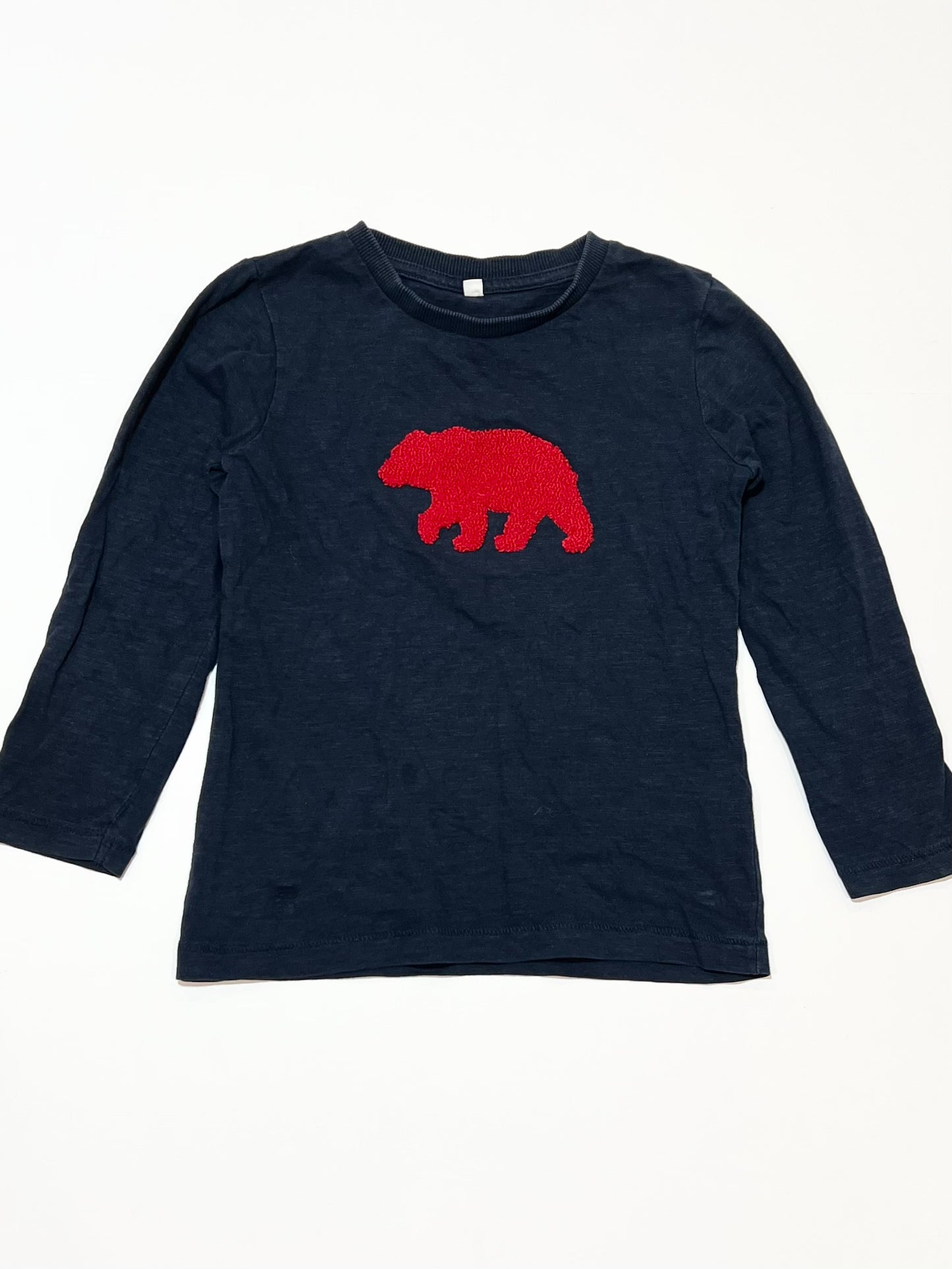 Navy bear top - Size 3-4