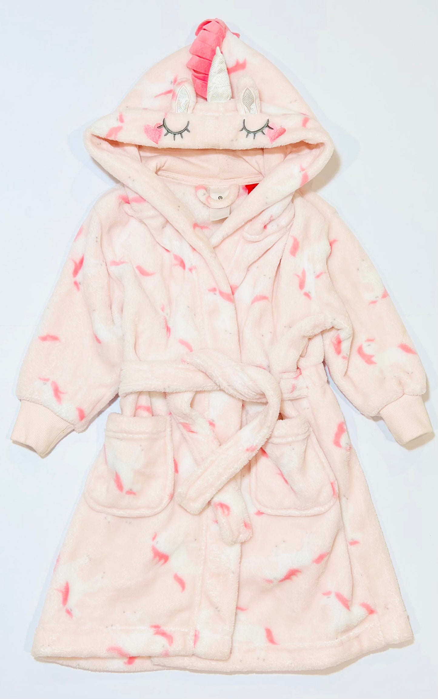 Pink unicorn dressing gown - Size 3
