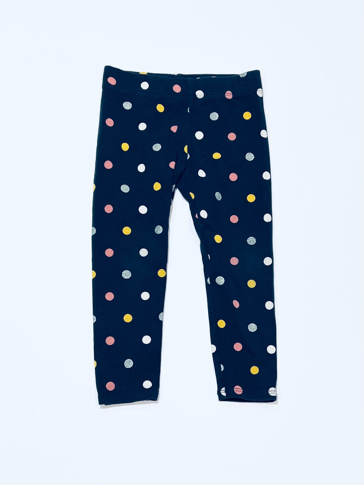 Navy spot leggings - Size 3