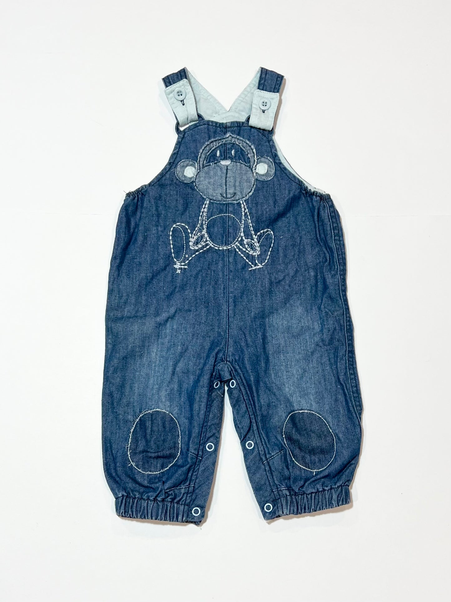 Soft blue overalls - Size 6-9 months