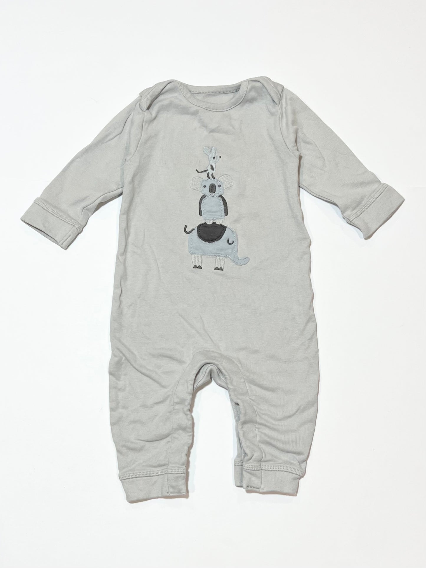 Grey animals onesie - Size 00