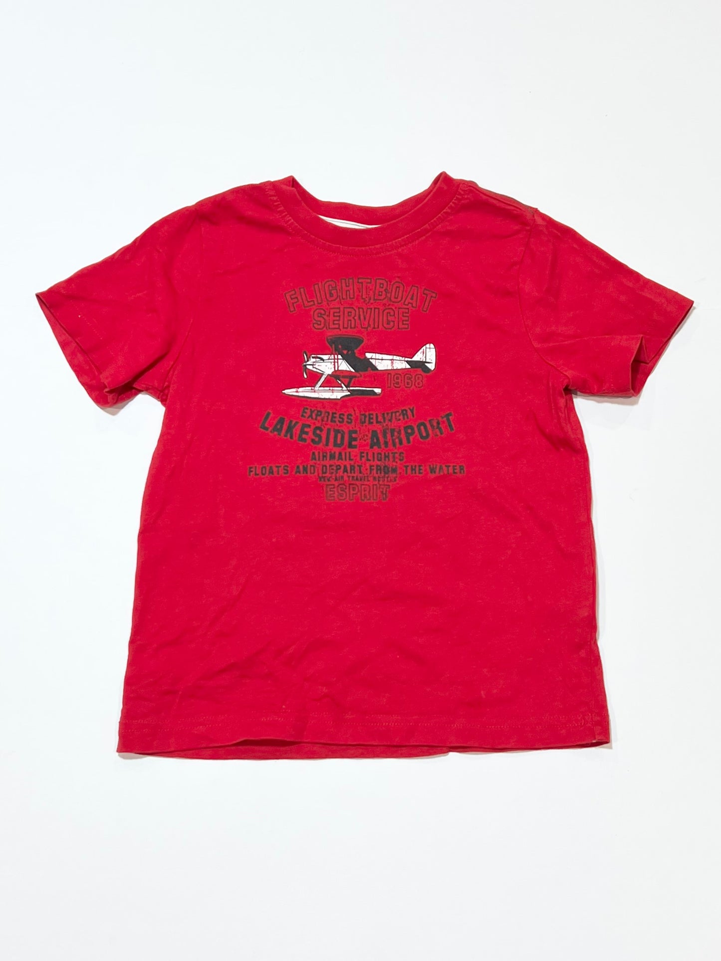 Red seaplane tee - Size 4-5
