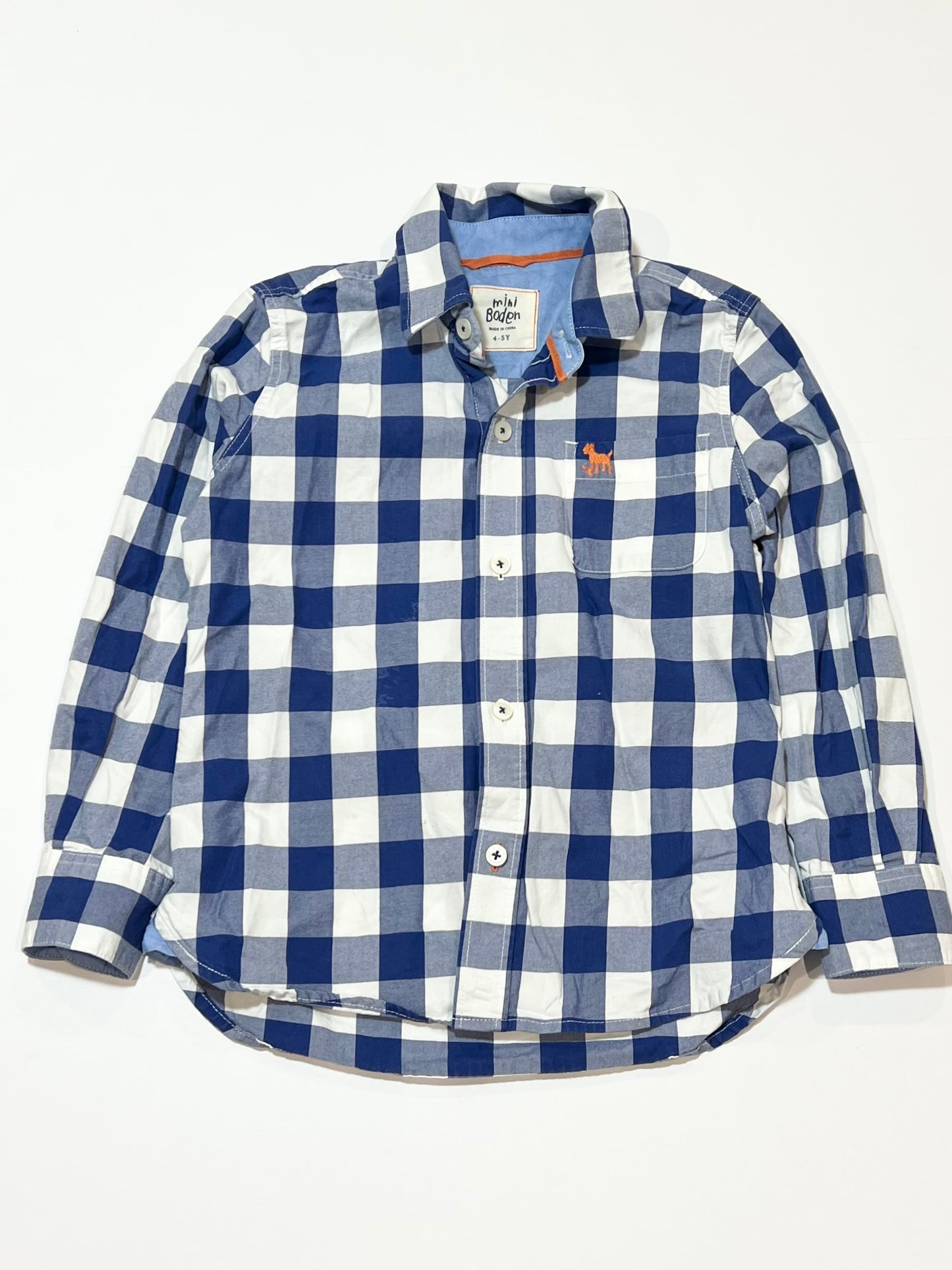 Blue check shirt - Size 4-5
