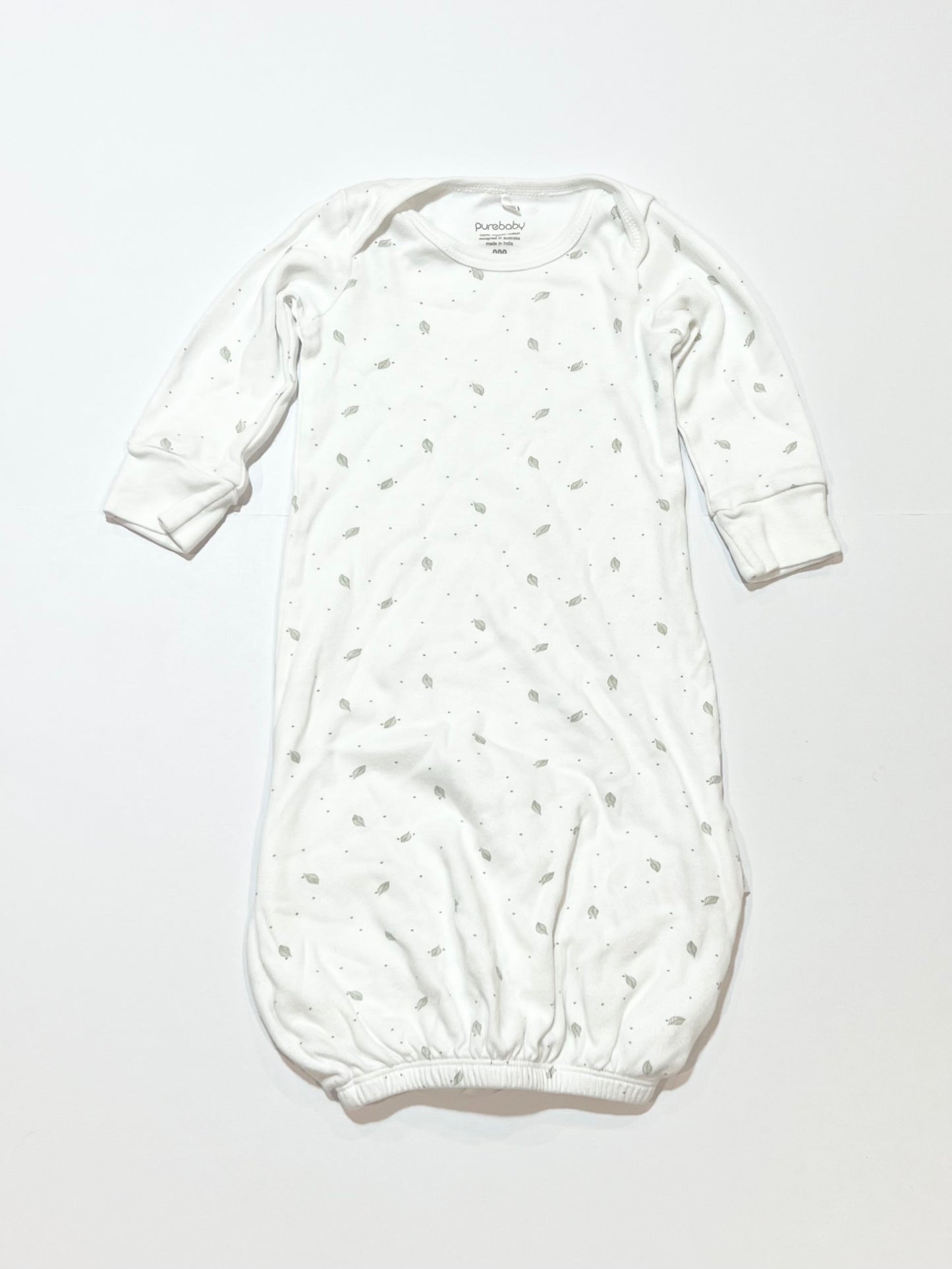Grey leaf sleeping bag - Size 0-3 months
