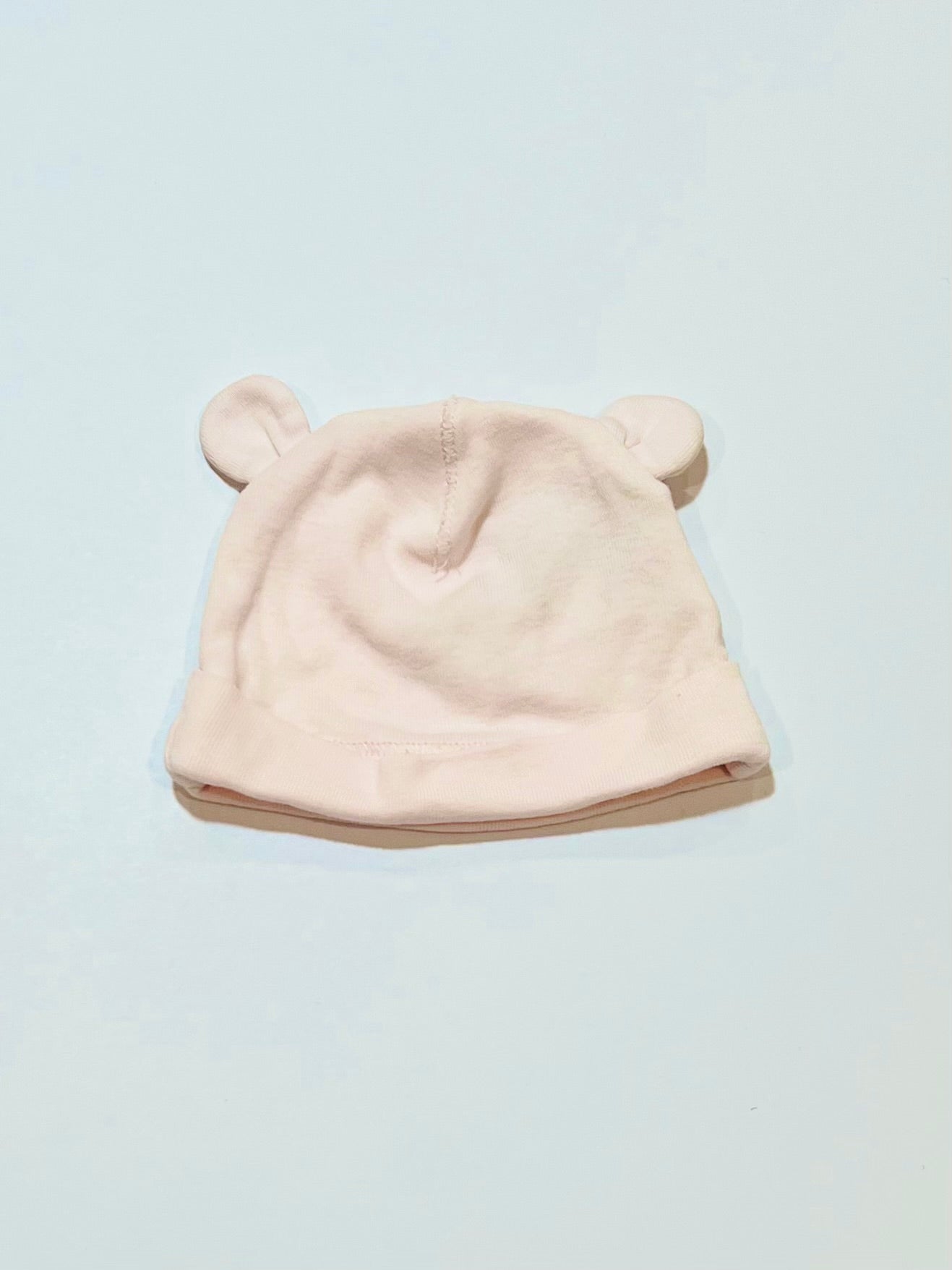 Pink ribbed beanie - Size 0-1 month