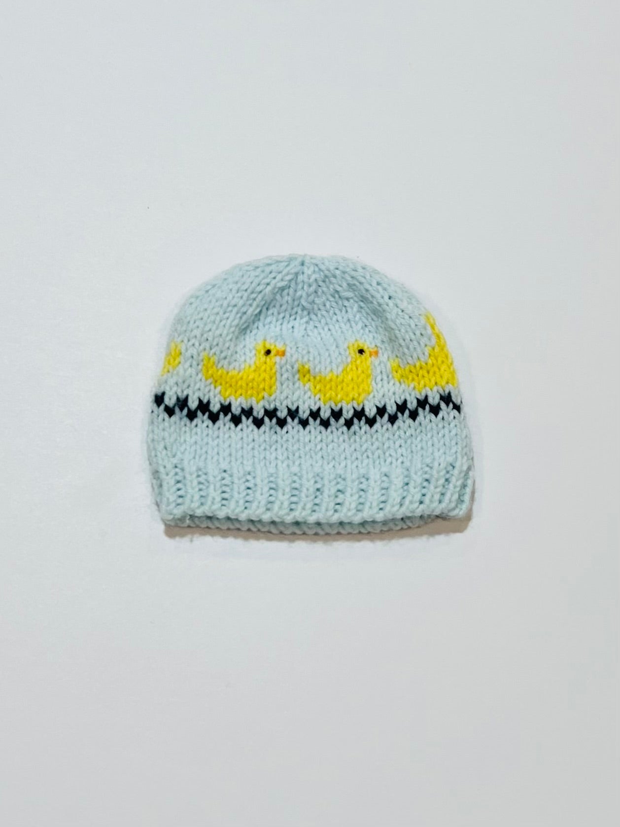 Knitted ducky beanie - Size early baby