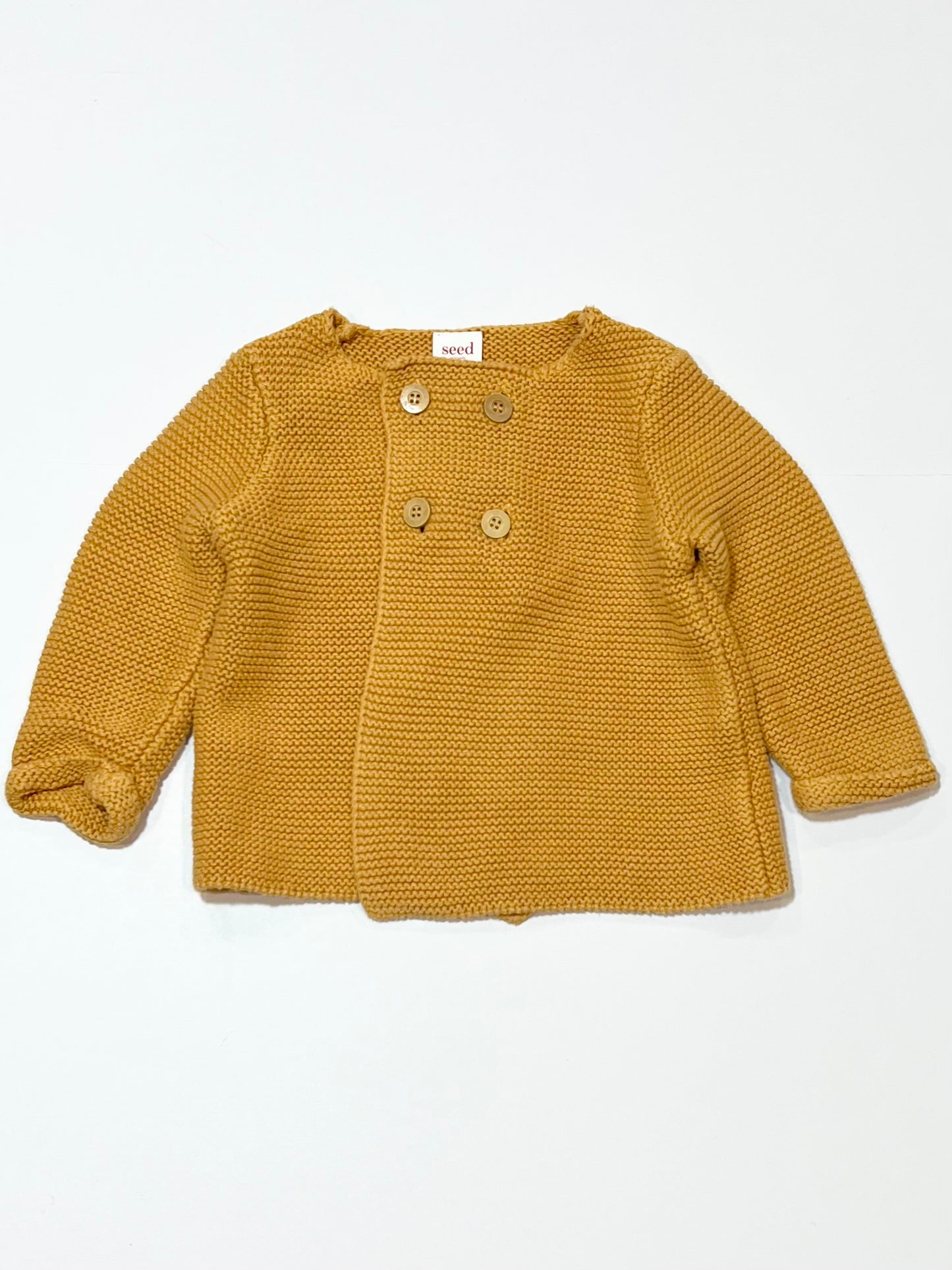 Mustard knit jacket - Size 0