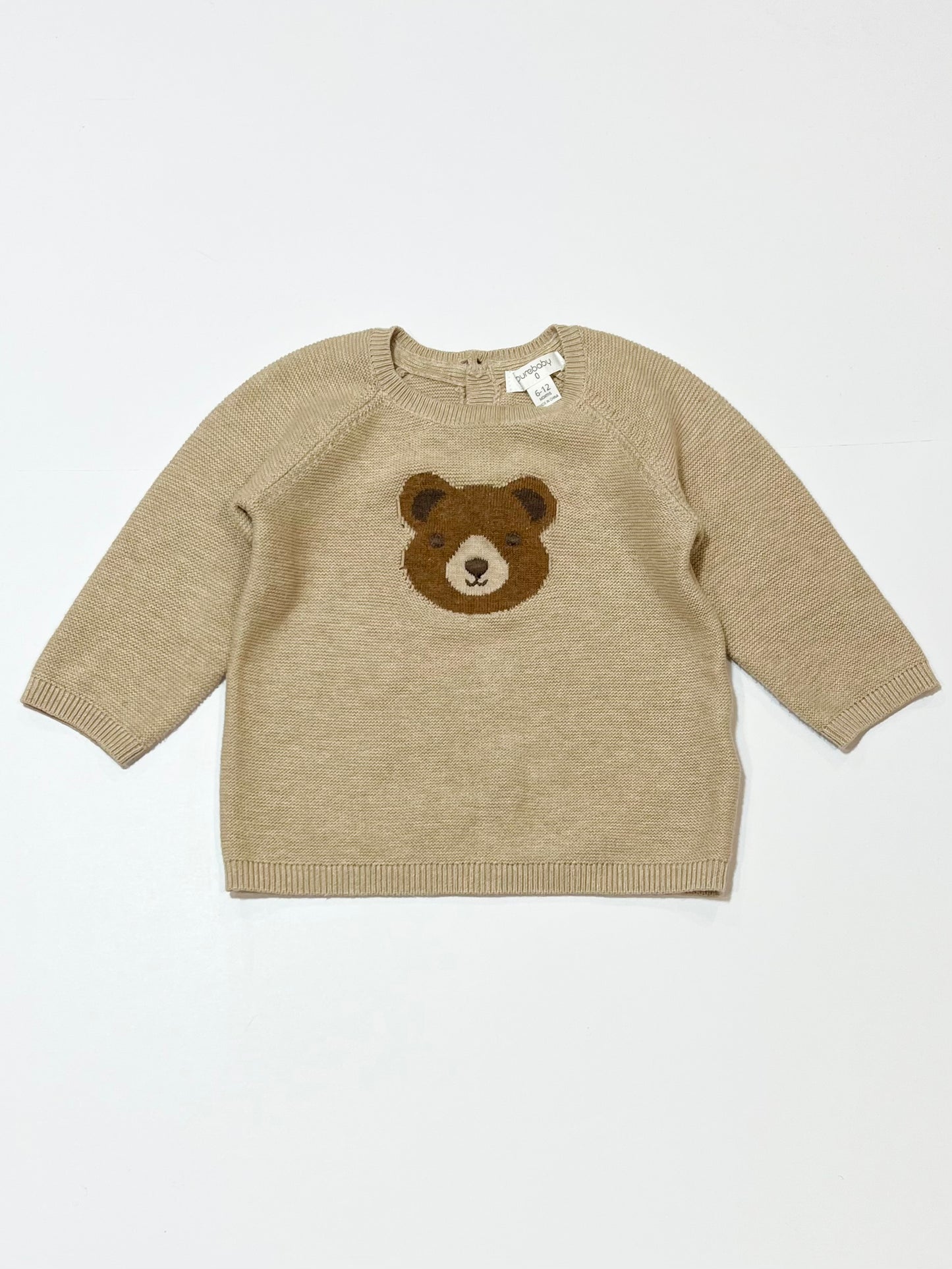 Brown bear knit jumper - Size 0