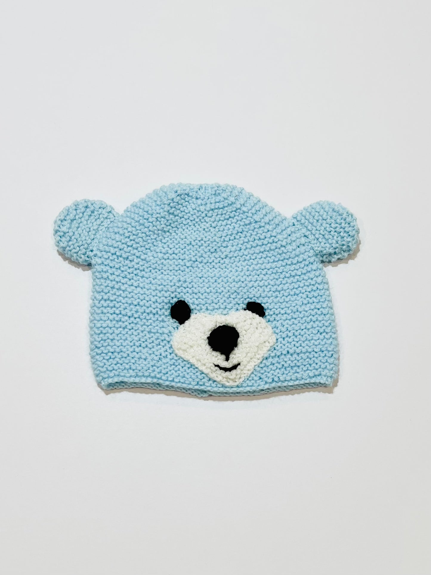 Blue knitted beanie - Size 3-6 months
