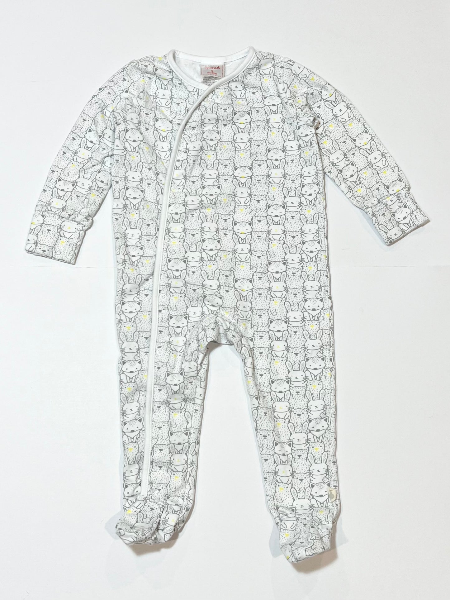 Grey animals onesie - Size 0