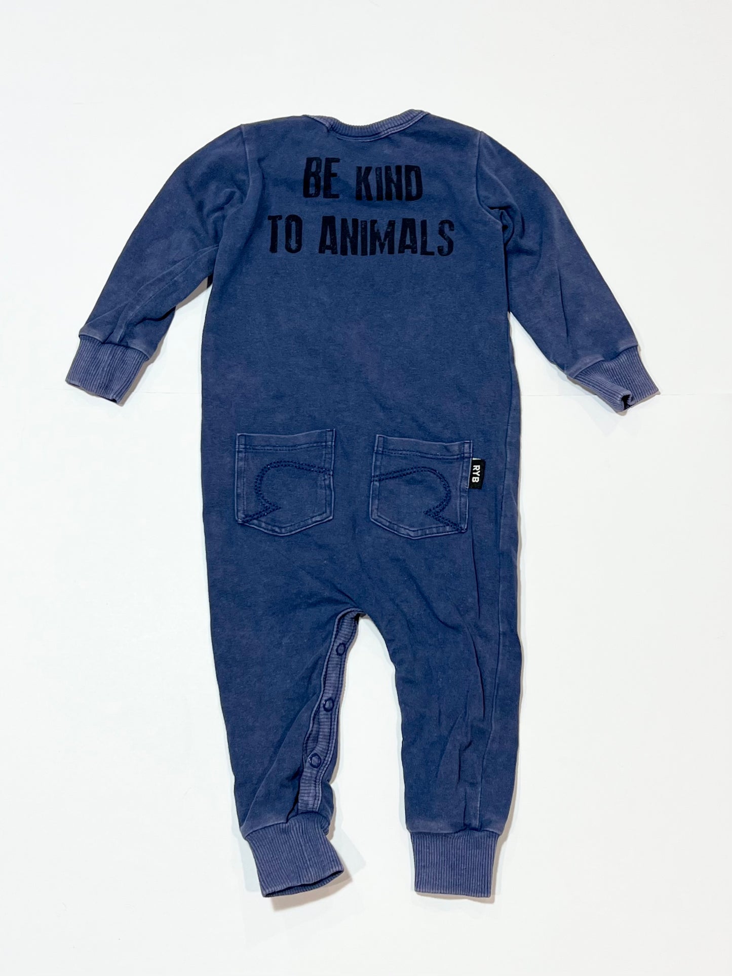 Blue tiger onesie - Size 0