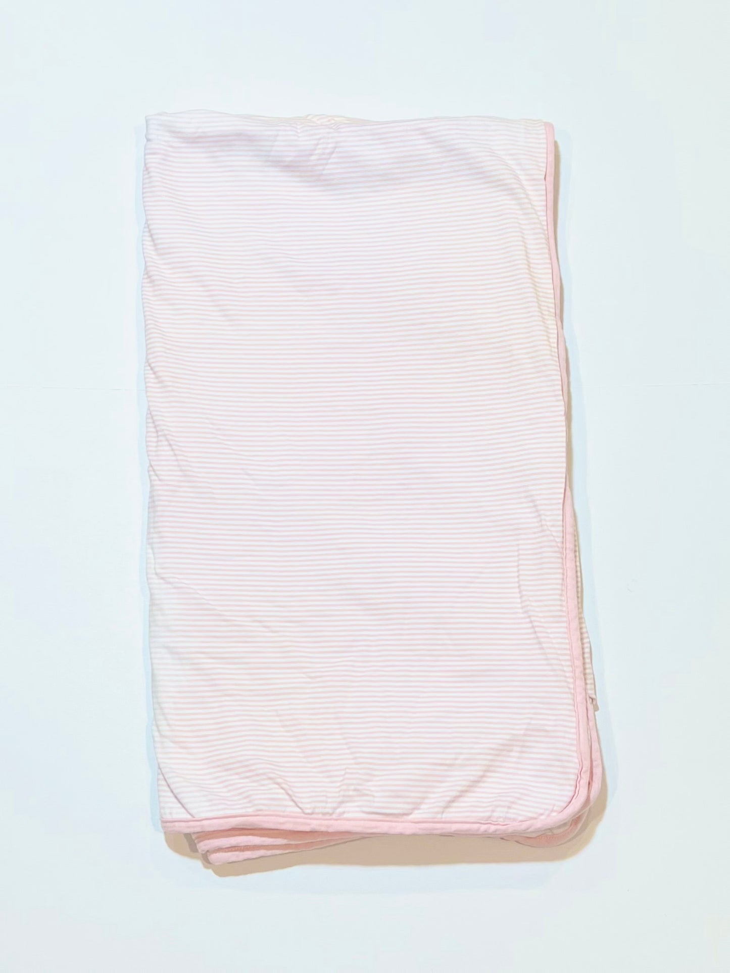 Pink striped oversized bunny rug