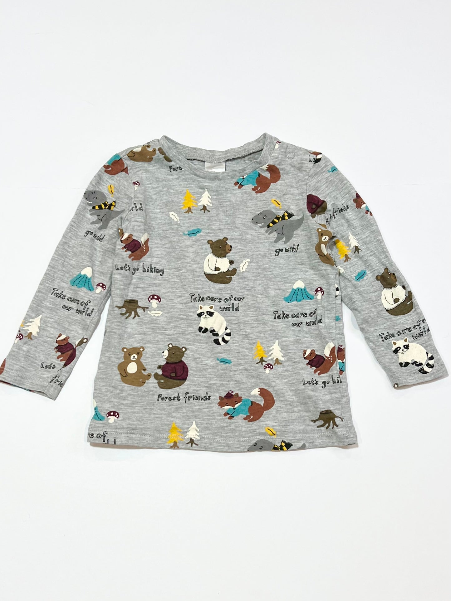 Grey animals top - Size 1