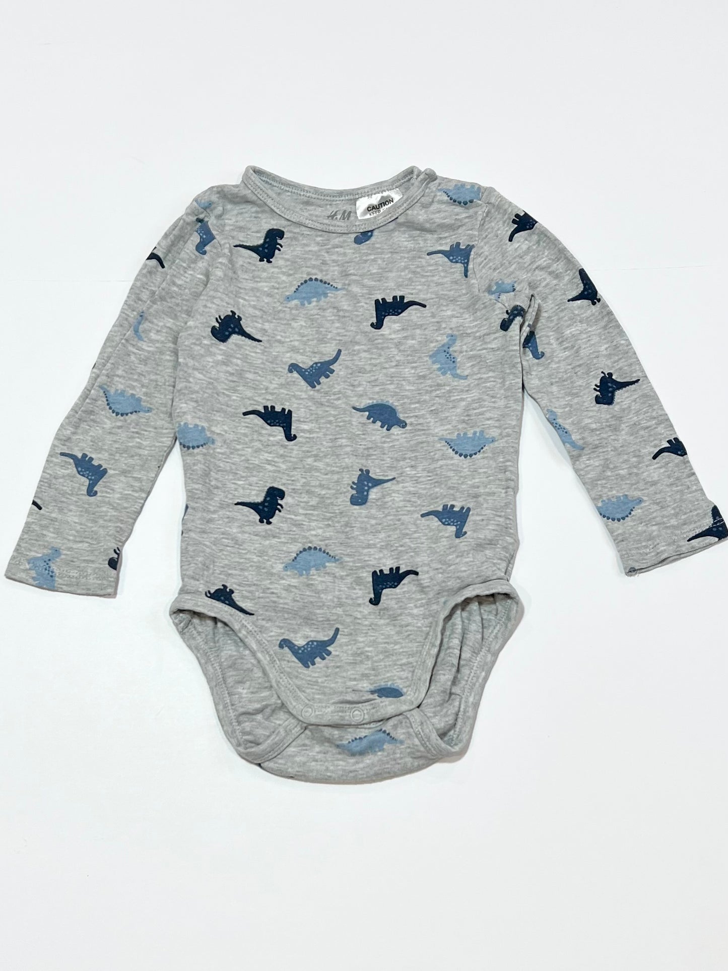 Grey dinosaur bodysuit - Size 1