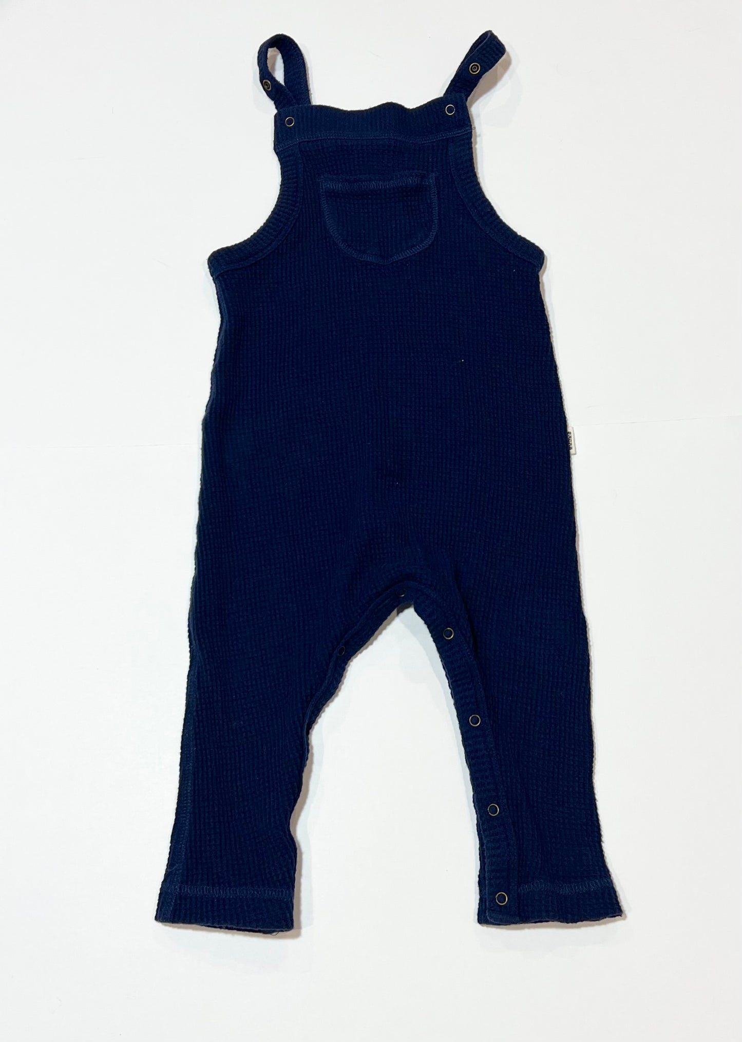 Navy waffle overalls - Size 1