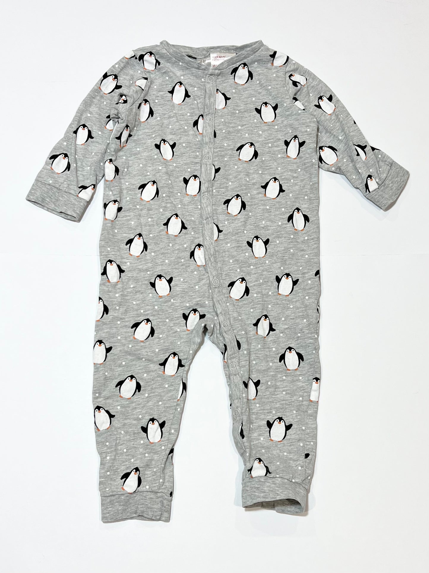Grey penguin onesie - Size 1
