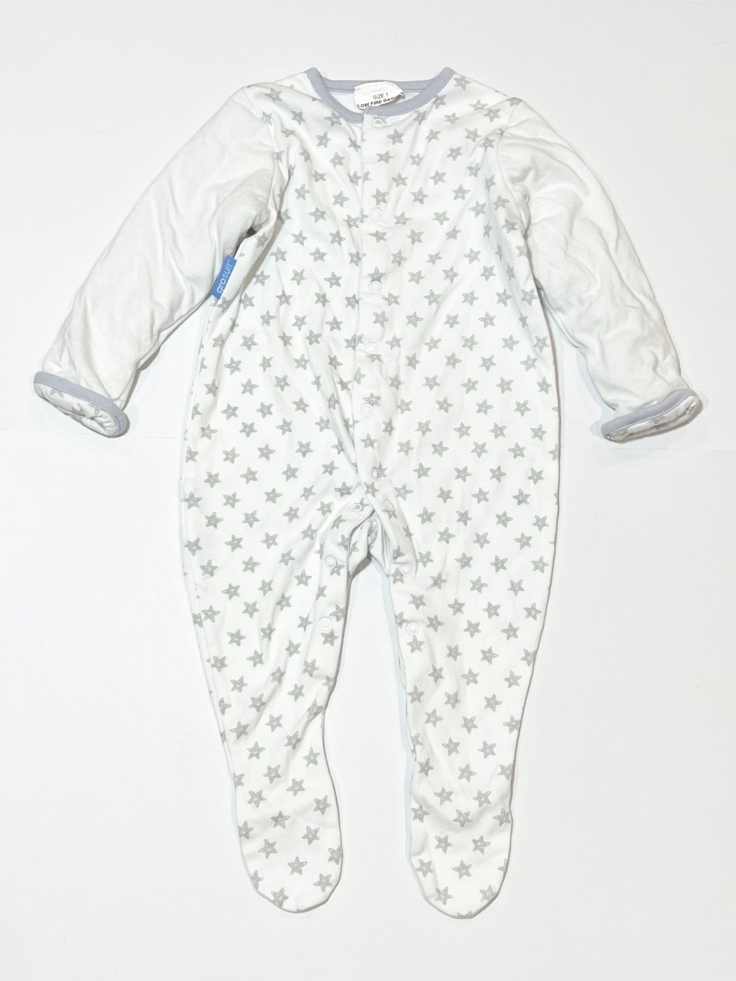 White stars Grosuit - Size 9-12 months