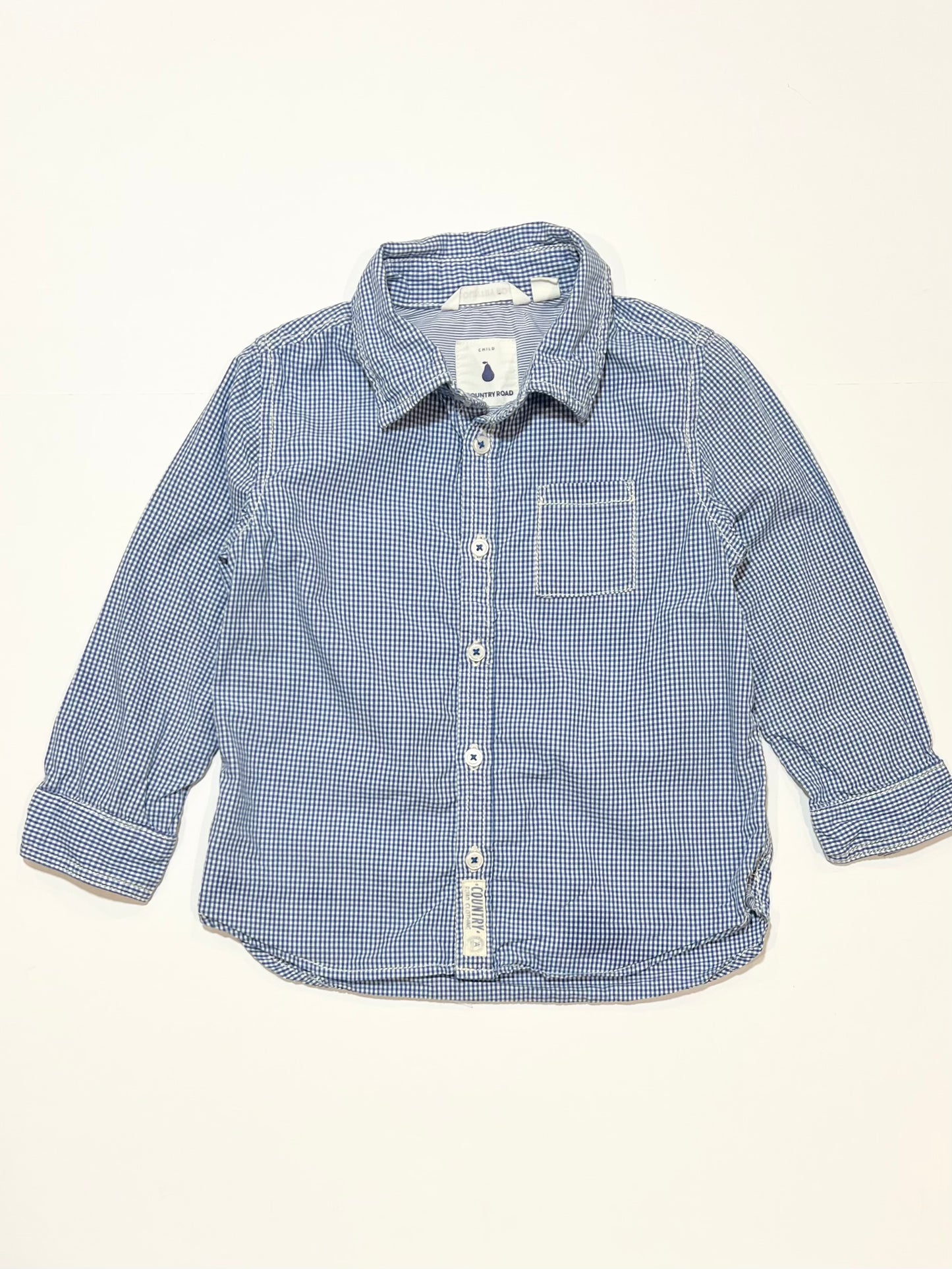 Blue gingham shirt - Size 3