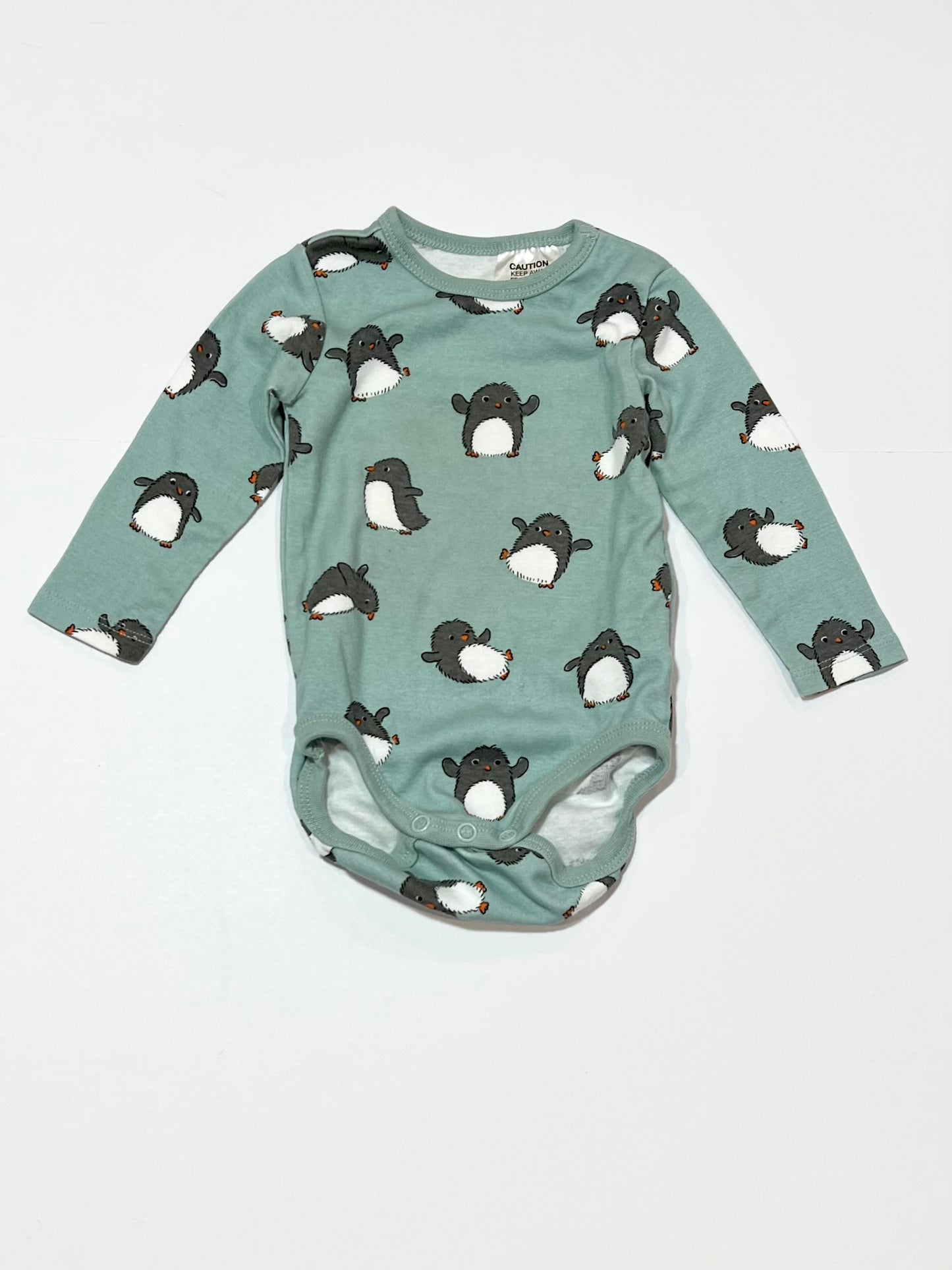 Green penguins bodysuit - Size 00