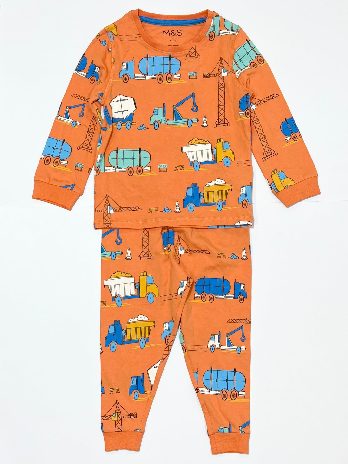Construction truck pyjamas - Size 2