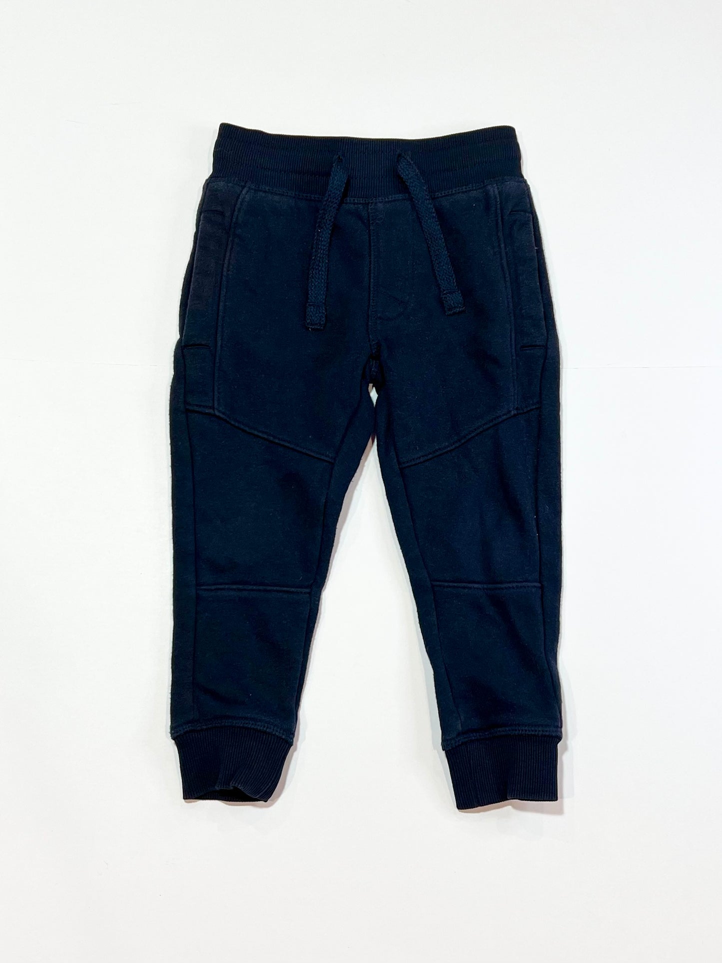 Navy panelled trackies - Size 2
