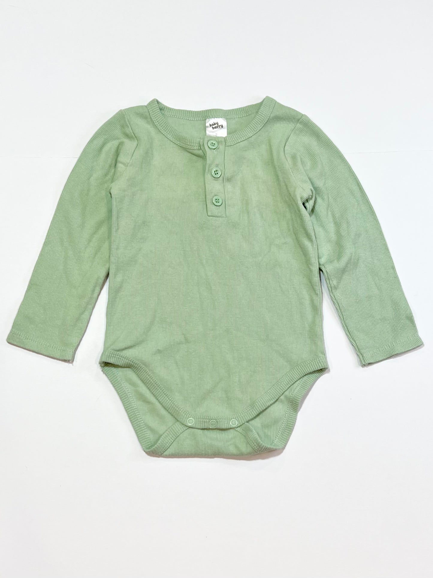 Green ribbed bodysuit - Size 2