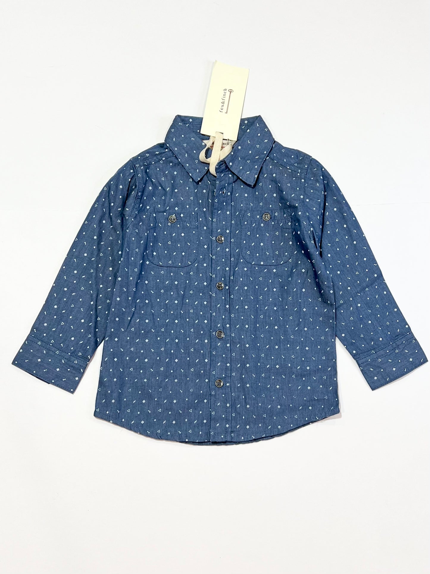 Blue chambray shirt brand new - Size 2
