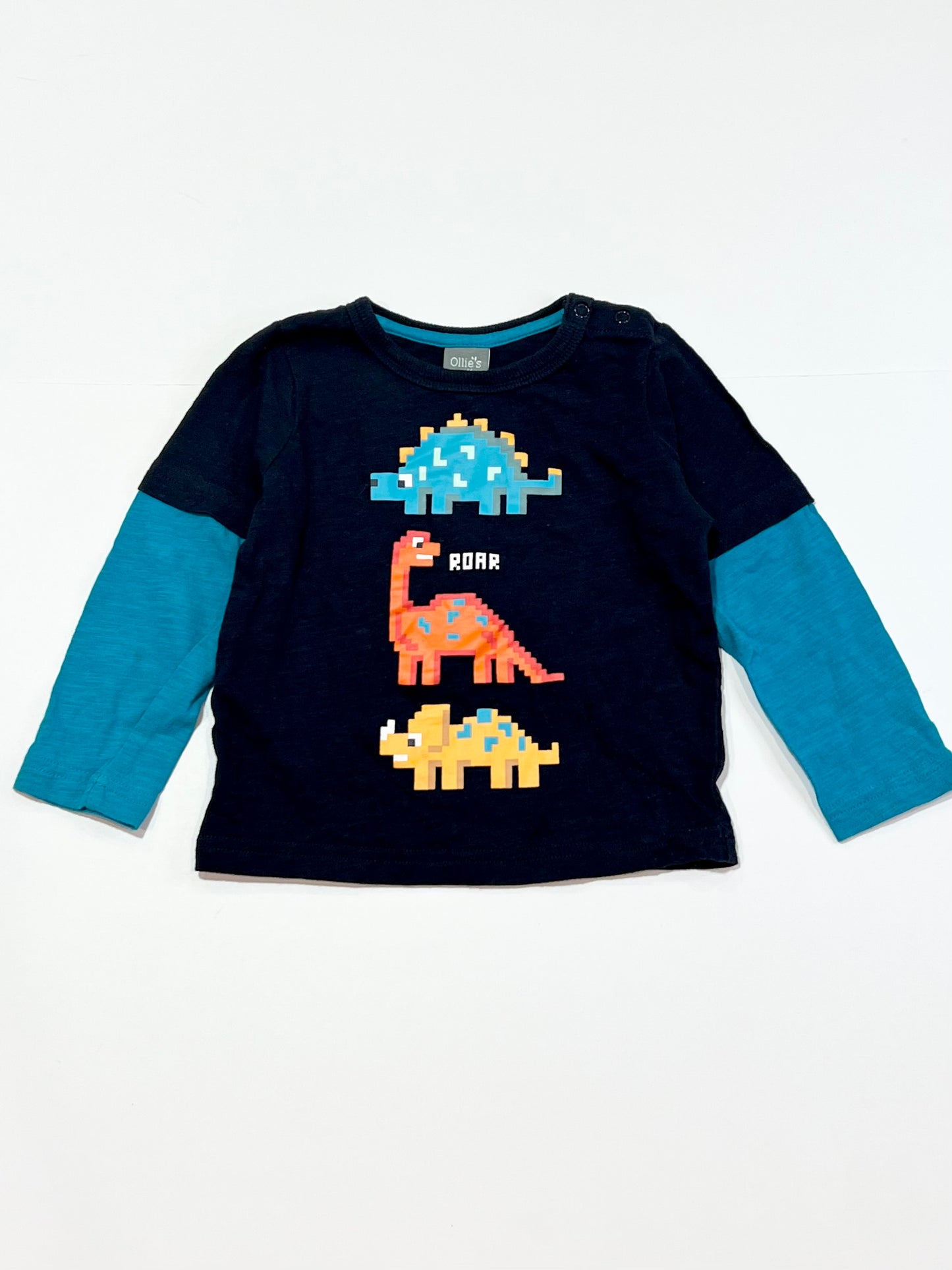 Navy dinosaur top - Size 2