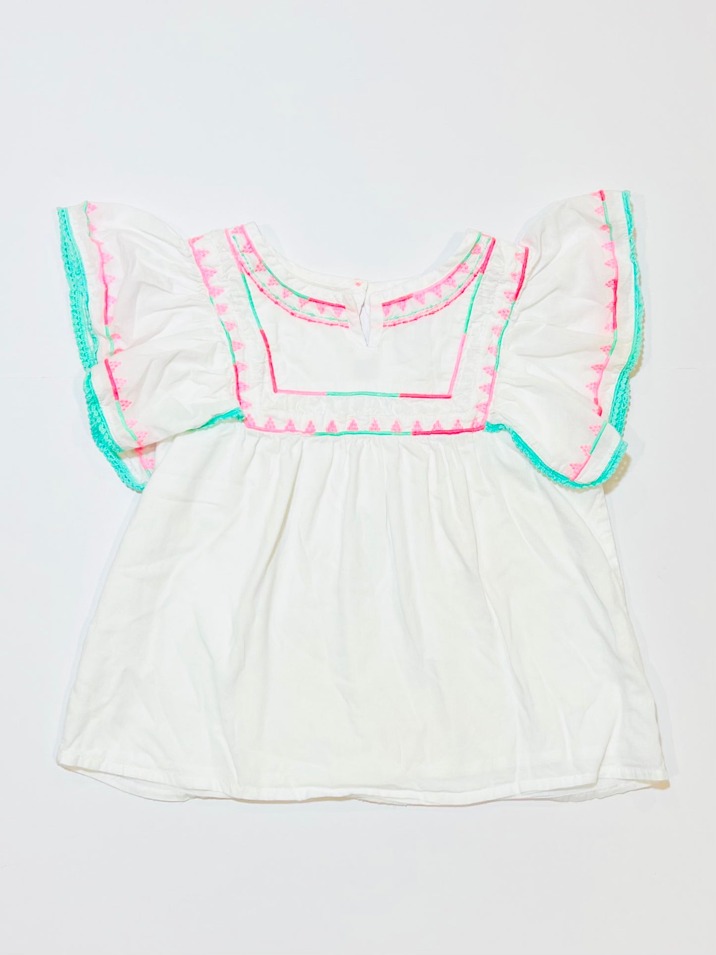 White embroidered top - Size 4