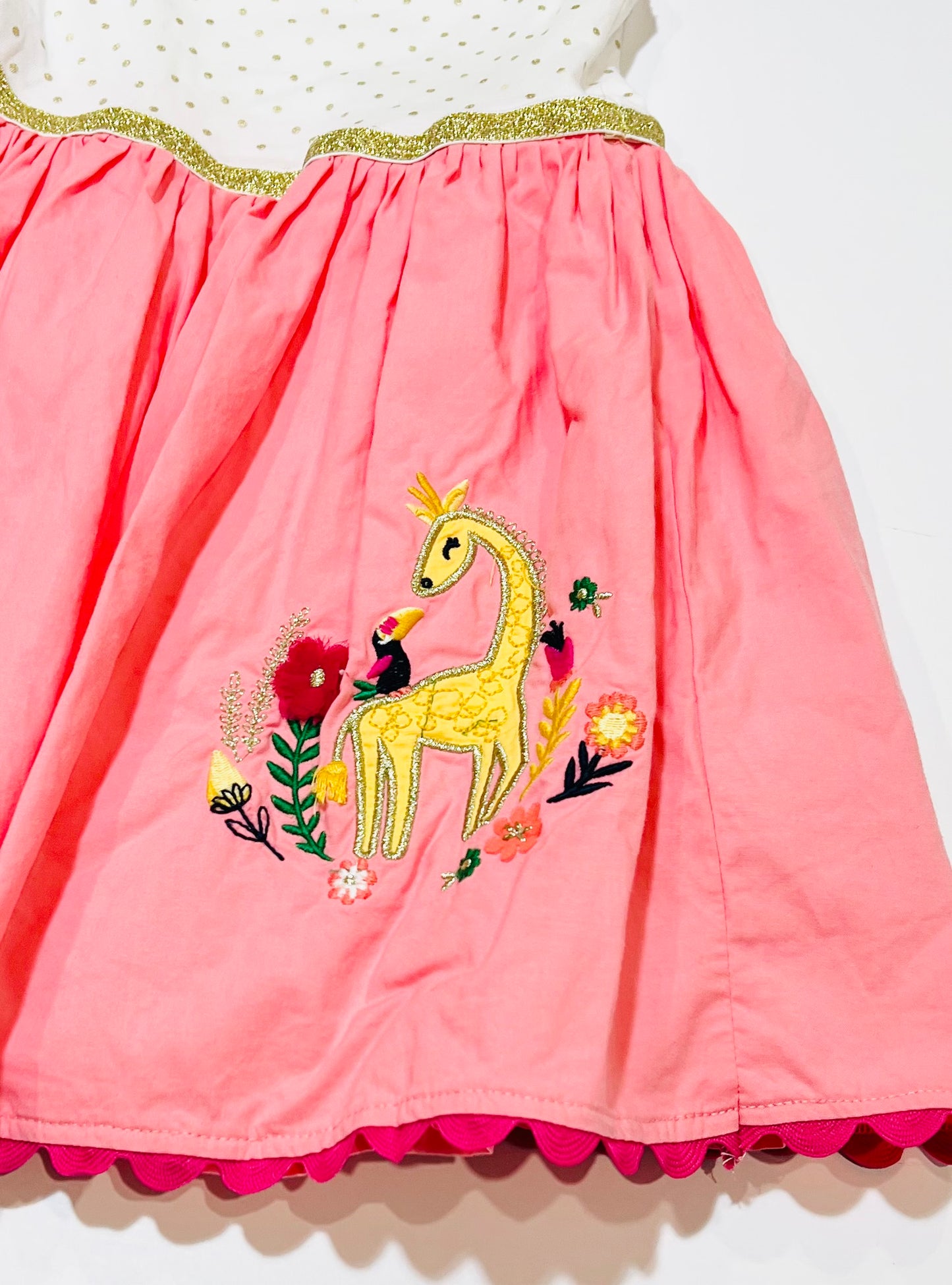 Gold spot giraffe dress - Size 4